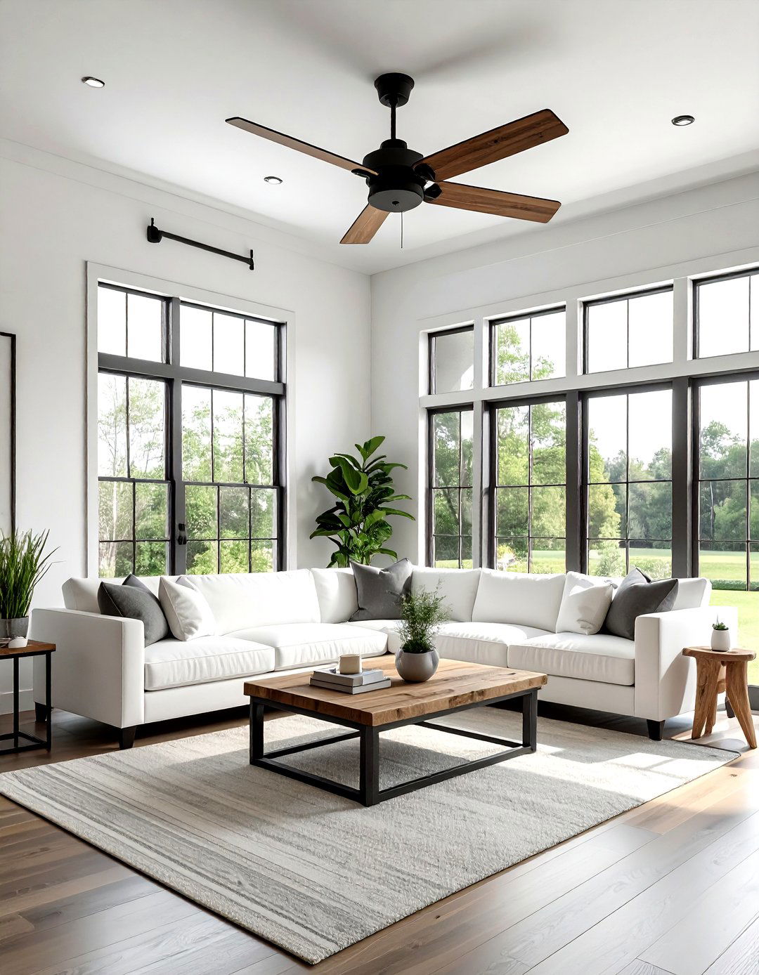 Modern Farmhouse Ceiling Fan - 30 living room ceiling fans
