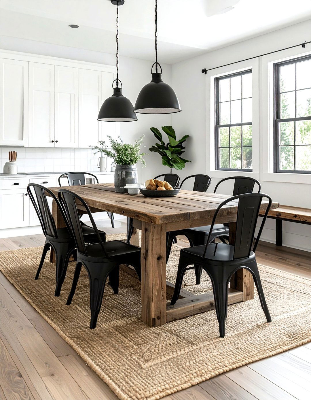 Modern Farmhouse Dining Layout - 30 dining room floor plan ideas