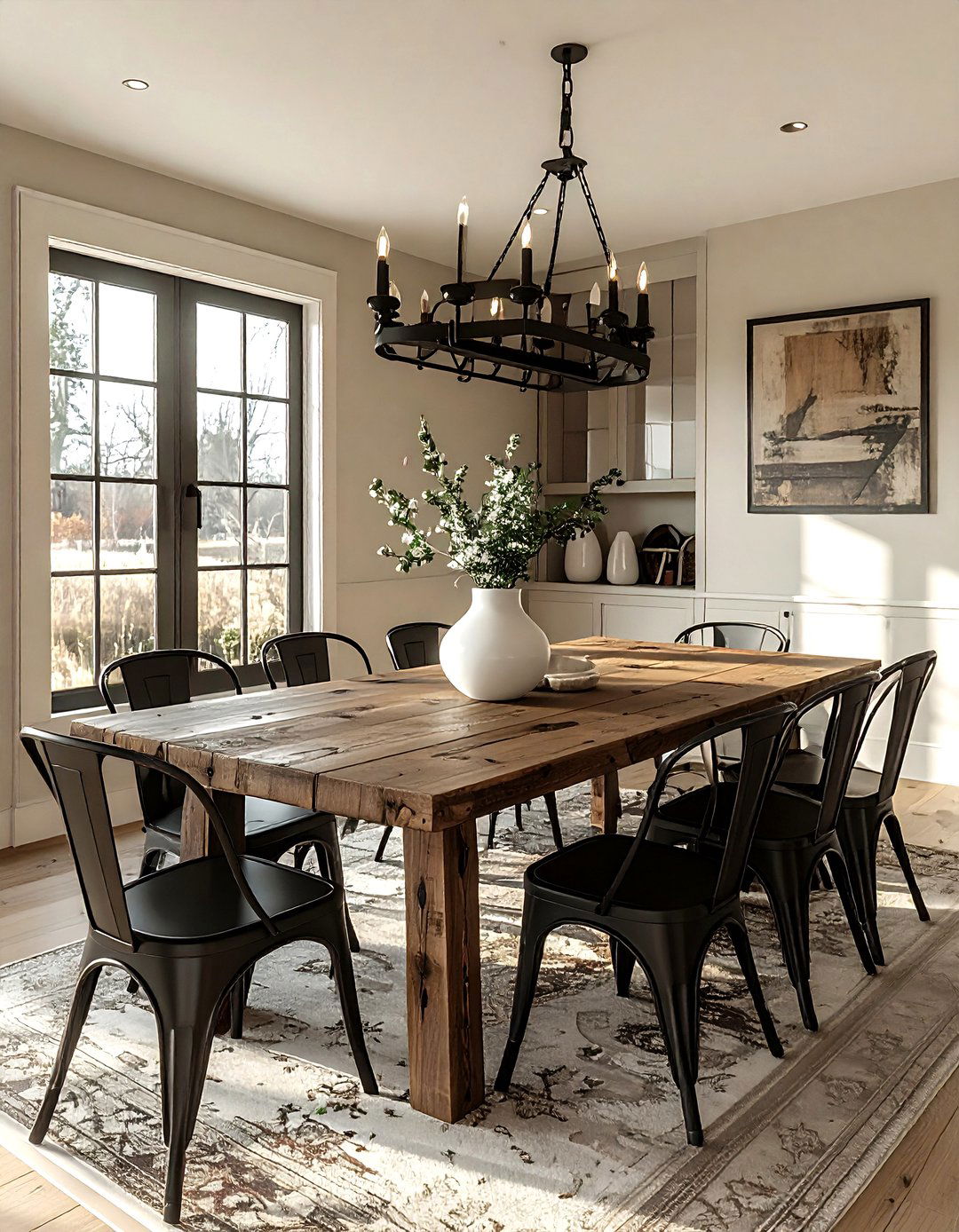 Modern Farmhouse Dining Room - 30 clutter-free dining room ideas