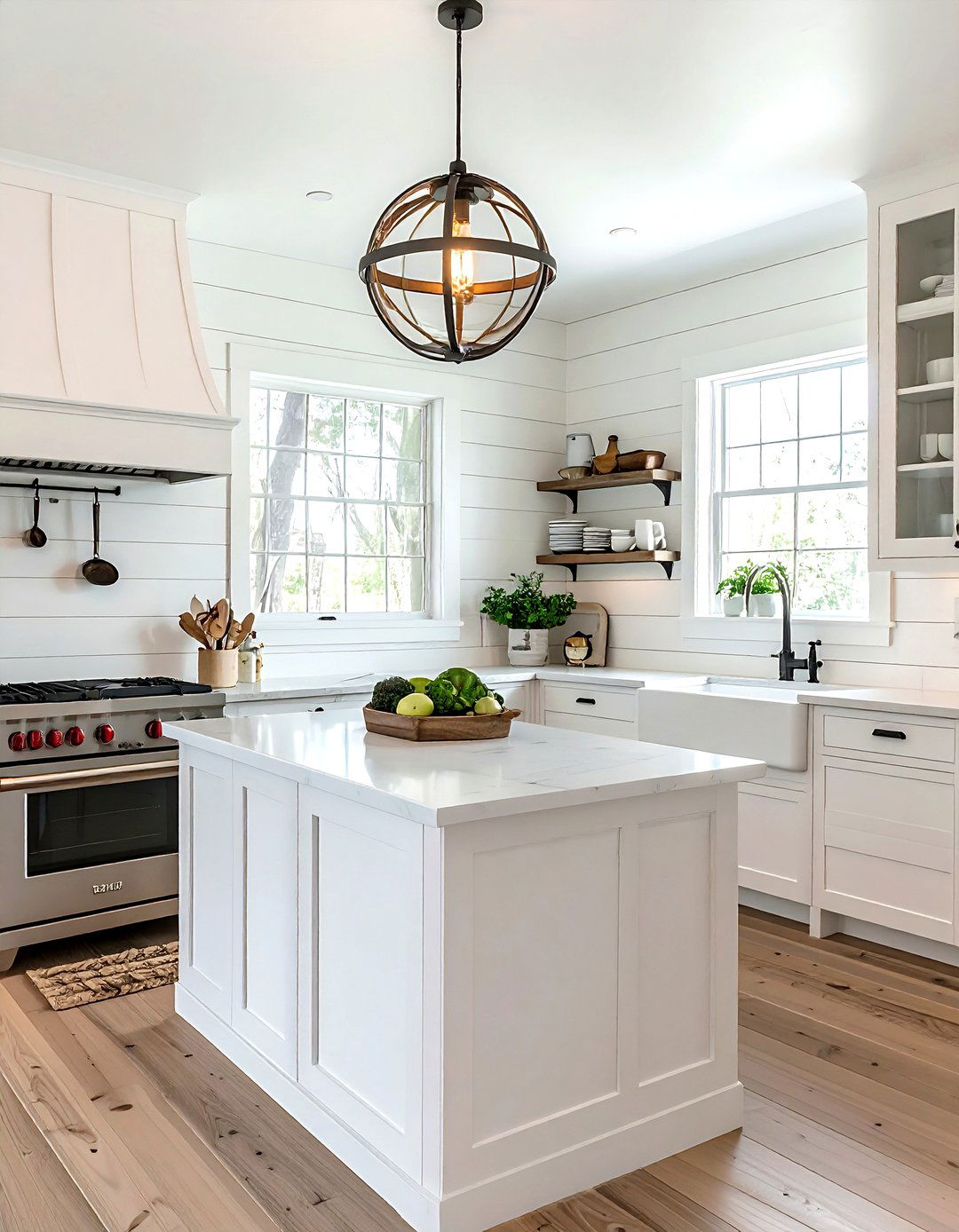 Modern Farmhouse Globe Light - 30 globe pendant kitchen ideas