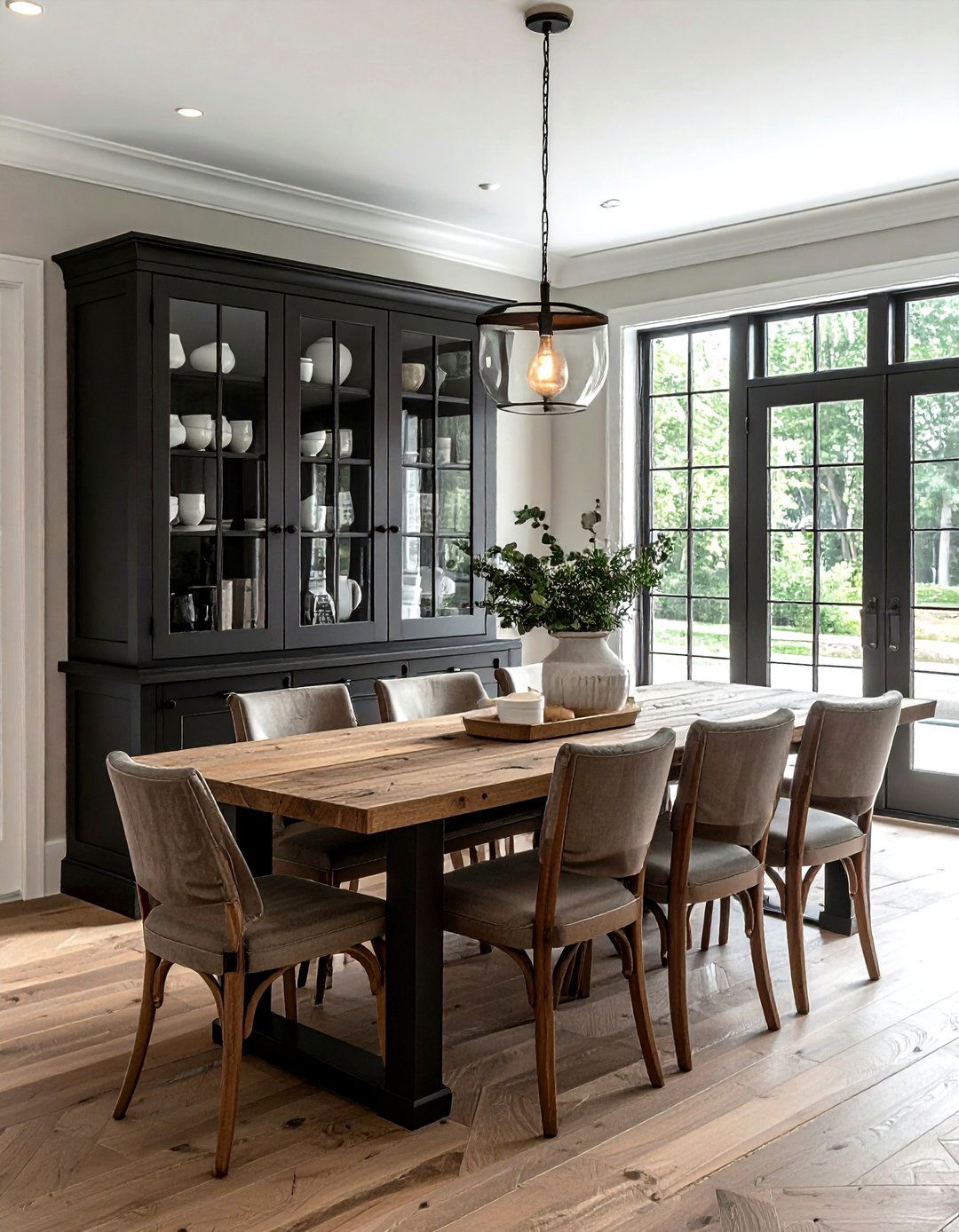 Modern Farmhouse Hutch - 30 modern traditional dining room ideas