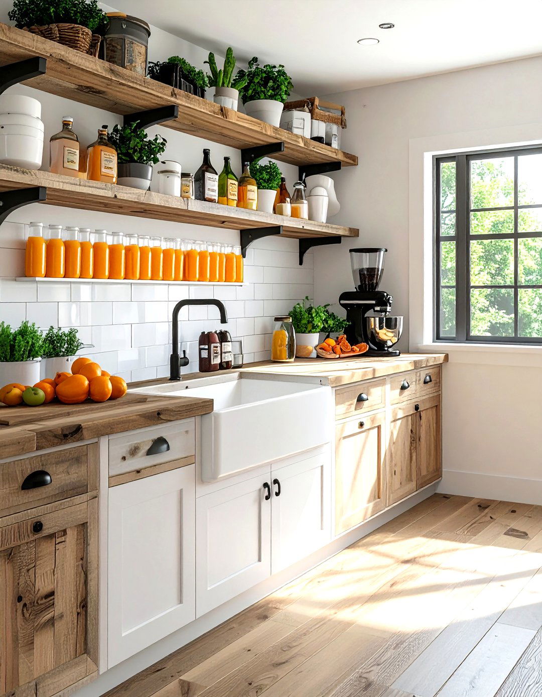 Modern Farmhouse Juice Station - 30 kitchen juice bar ideas