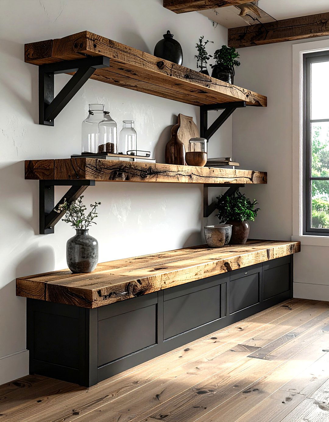 Modern Farmhouse Ledge Shelf - 30 living room ledge shelves