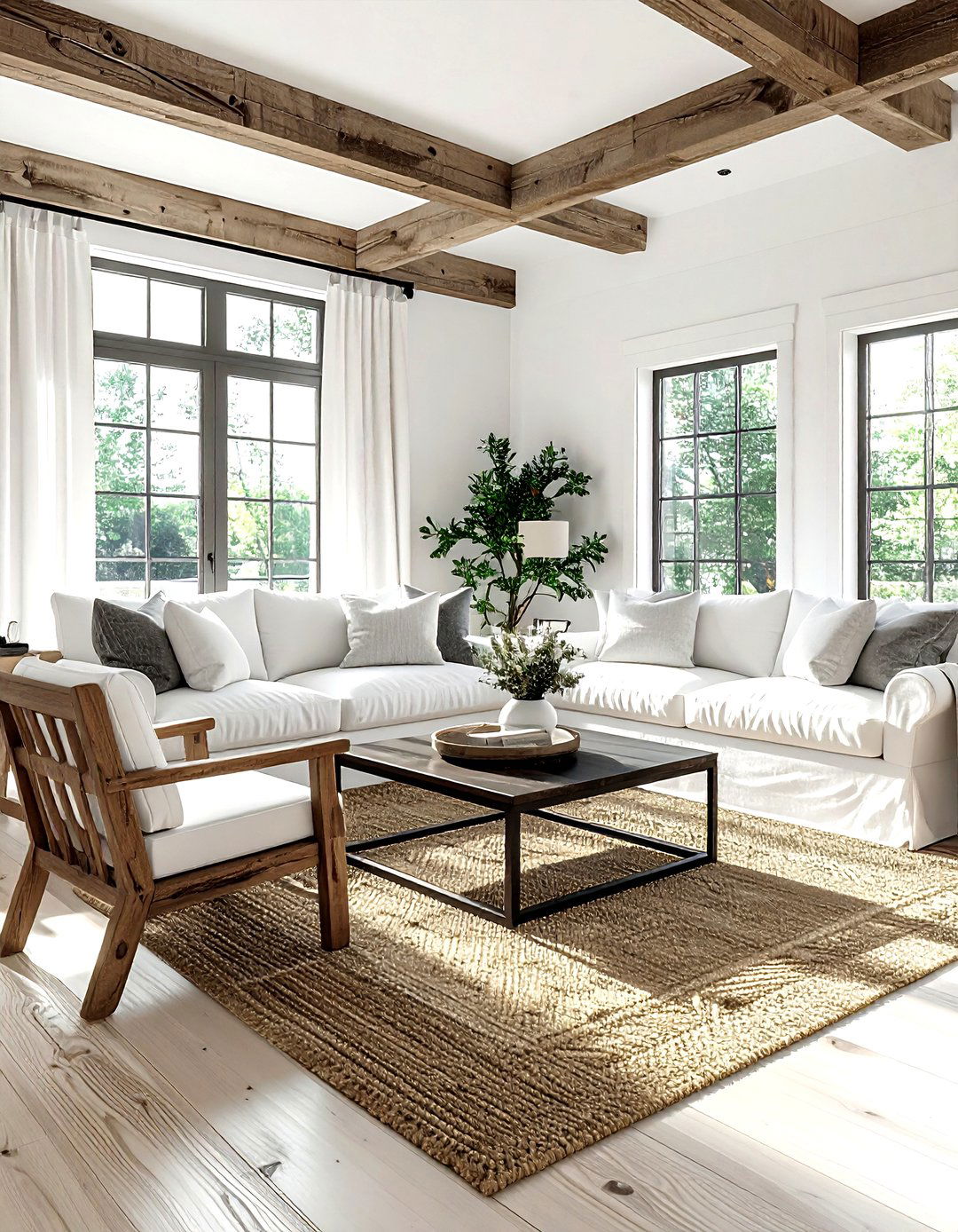 Modern Farmhouse Living Room - 30 living room furniture settings