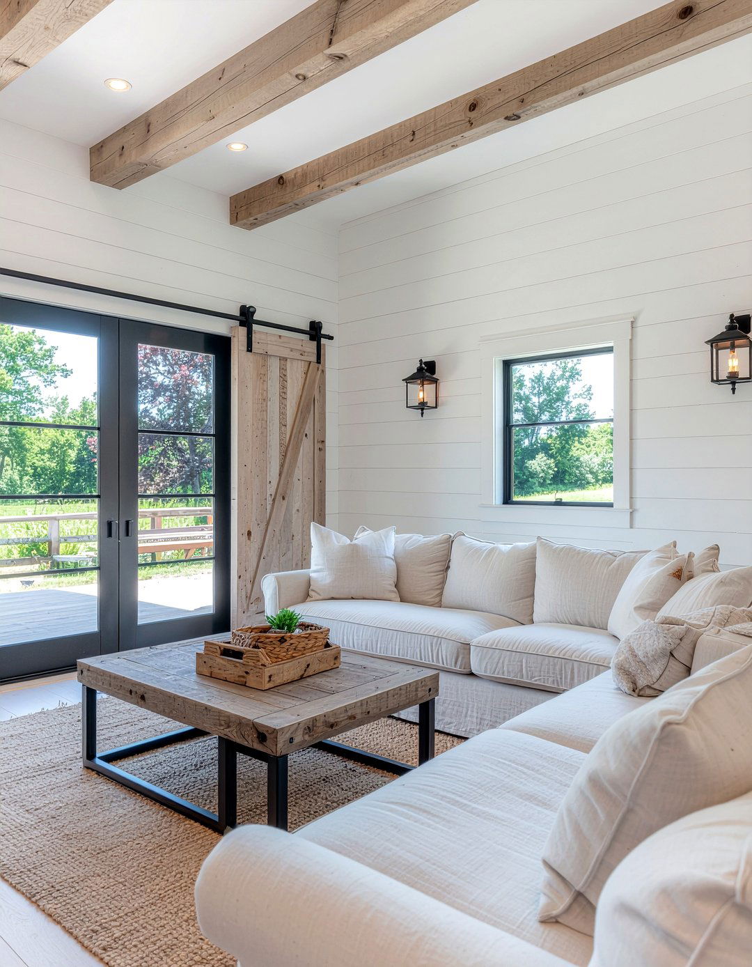 Modern Farmhouse Living Room - 30 character home living room ideas