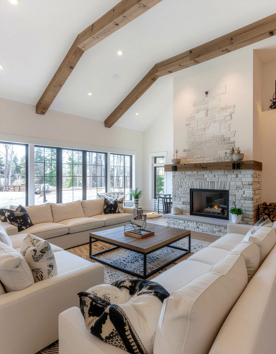 Modern Farmhouse Living Room - 30 neutral living room ideas