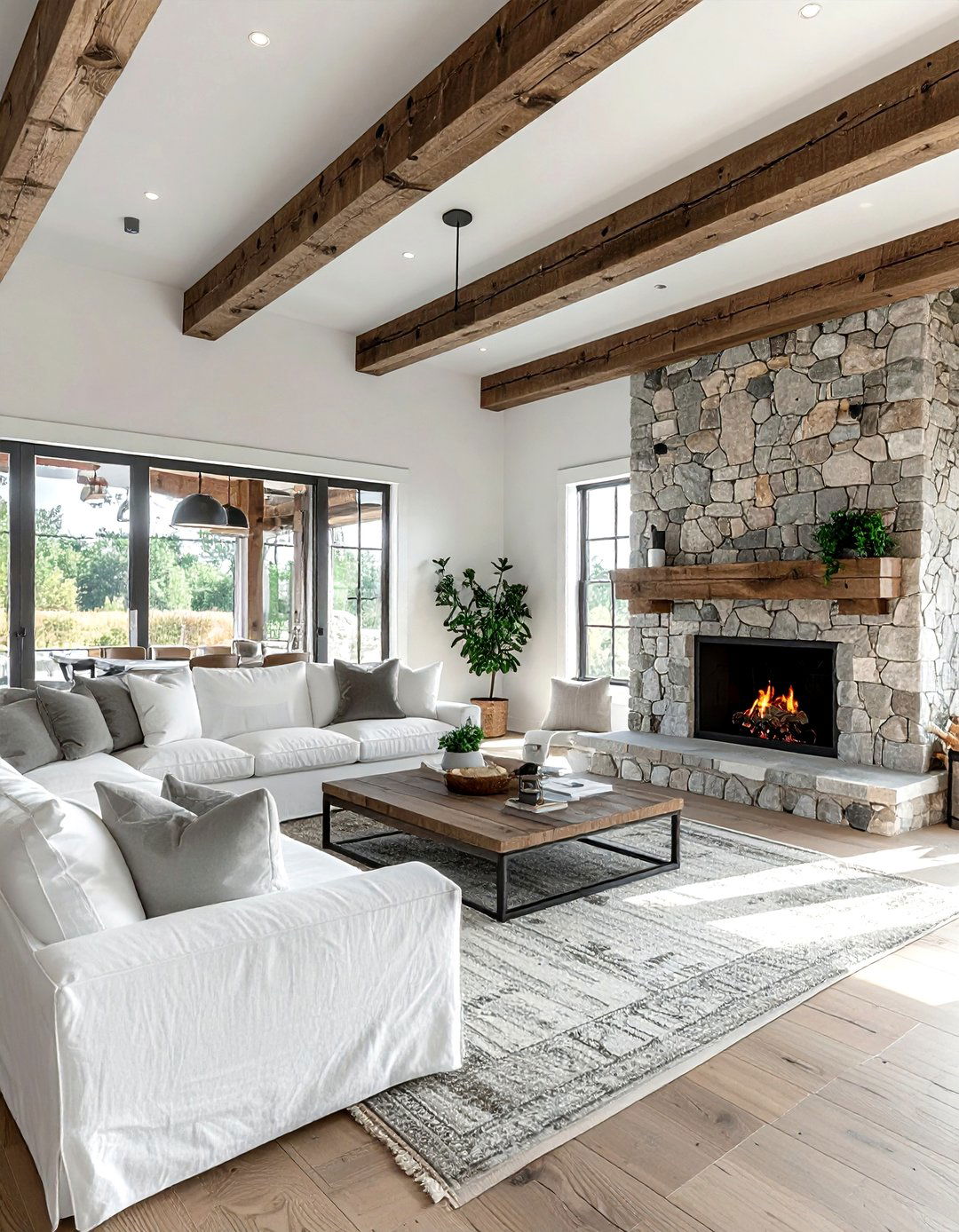 Modern Farmhouse Living Room - 30 interior decorating ideas