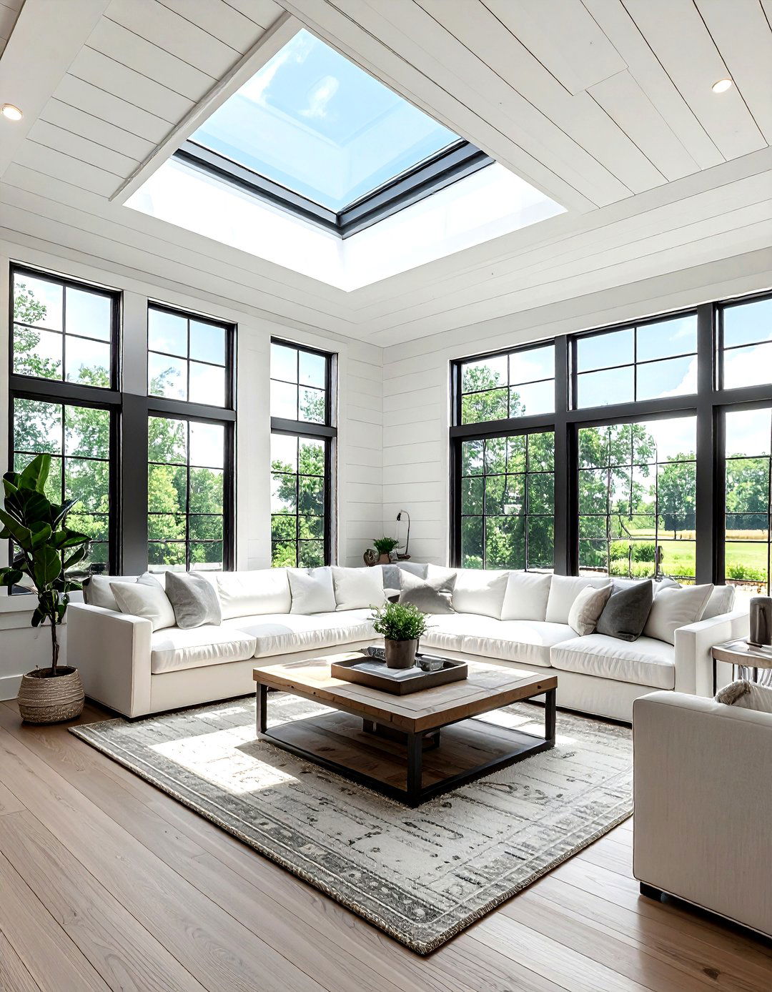 Modern Farmhouse Living Room Skylight - 30 living room skylights
