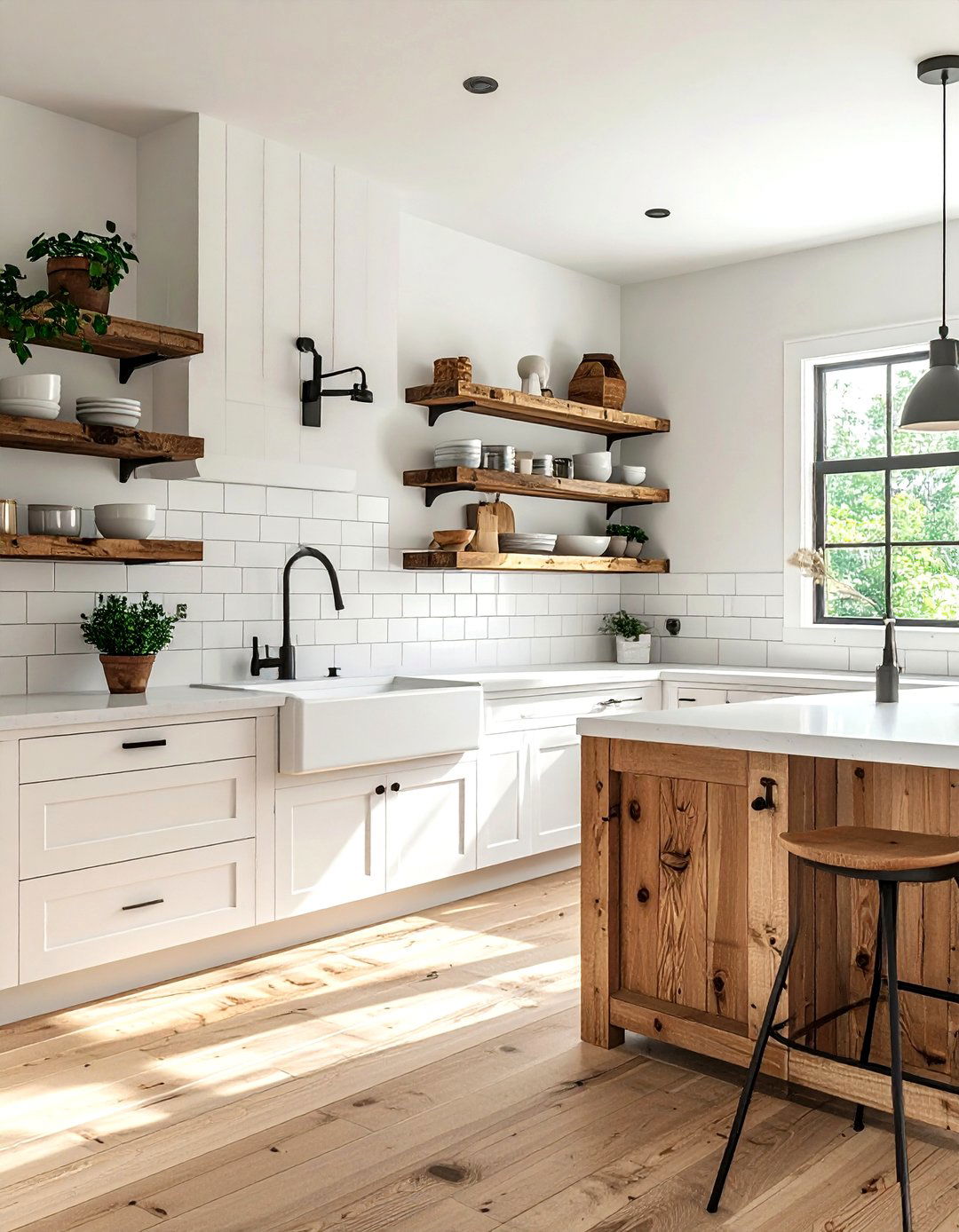 Modern Farmhouse One Wall Kitchen - 30 one-wall kitchen ideas