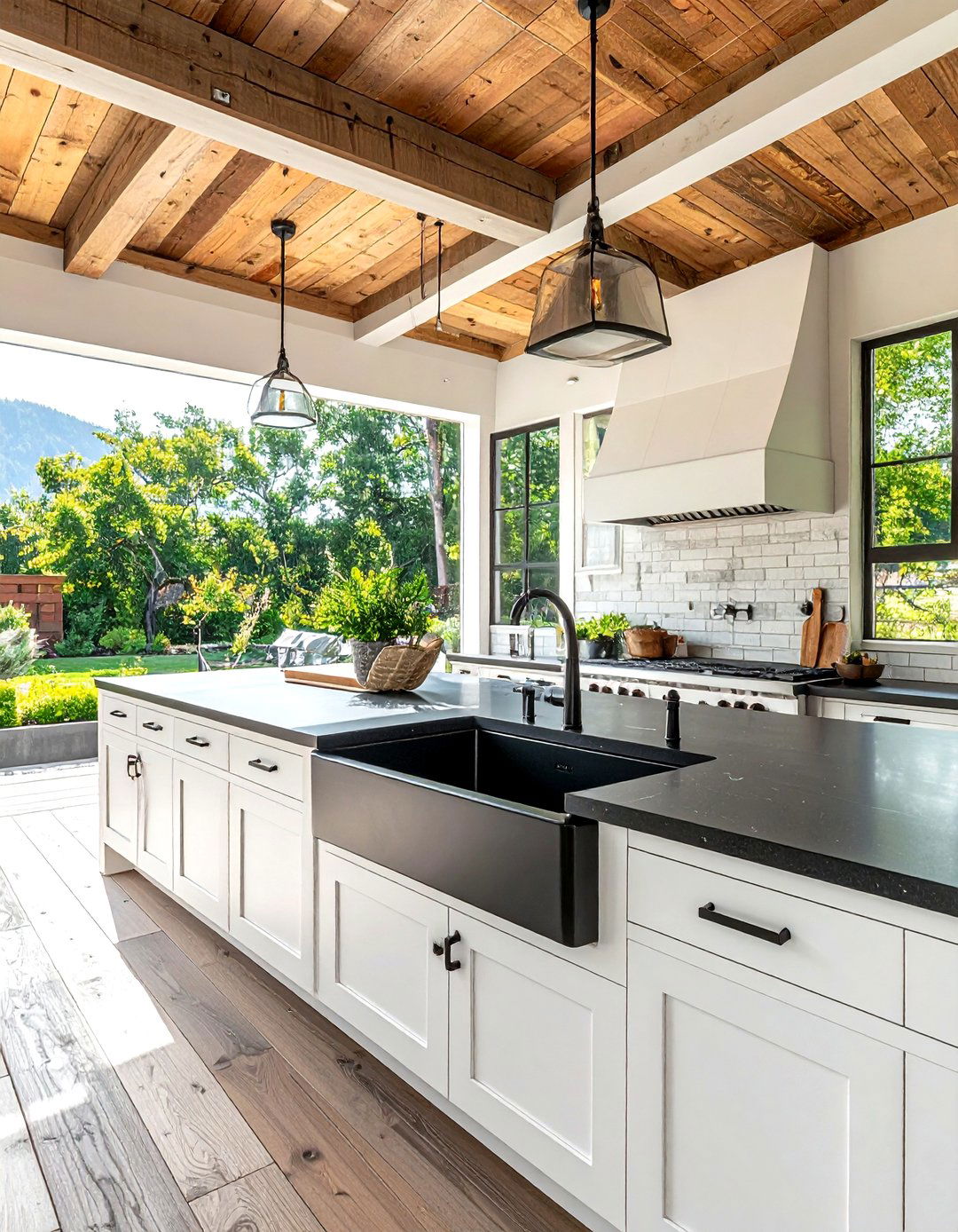 Modern Farmhouse Outdoor Kitchen - 30 patio kitchen ideas