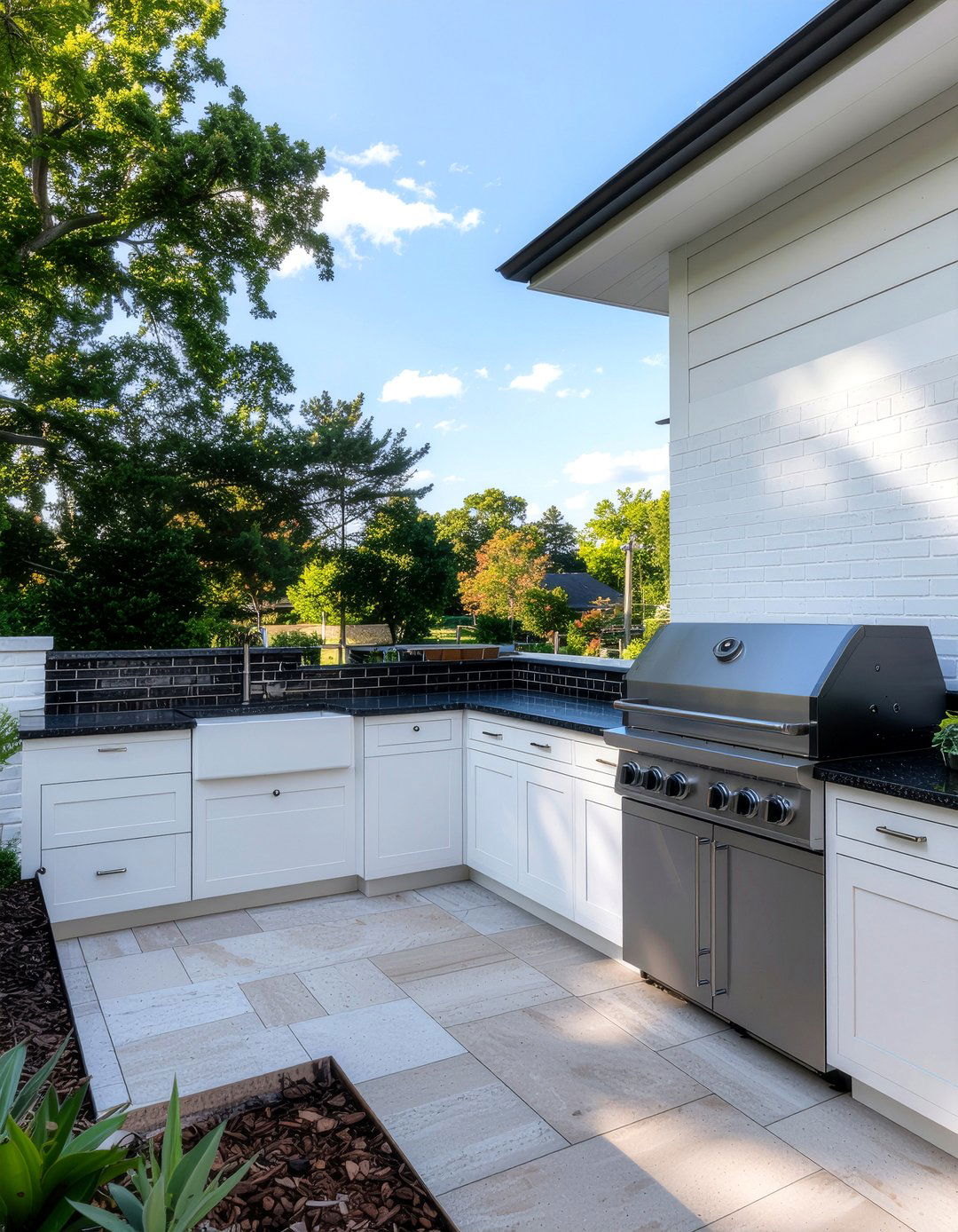 Modern Farmhouse Outdoor Kitchen - 30 outdoor kitchen grill ideas