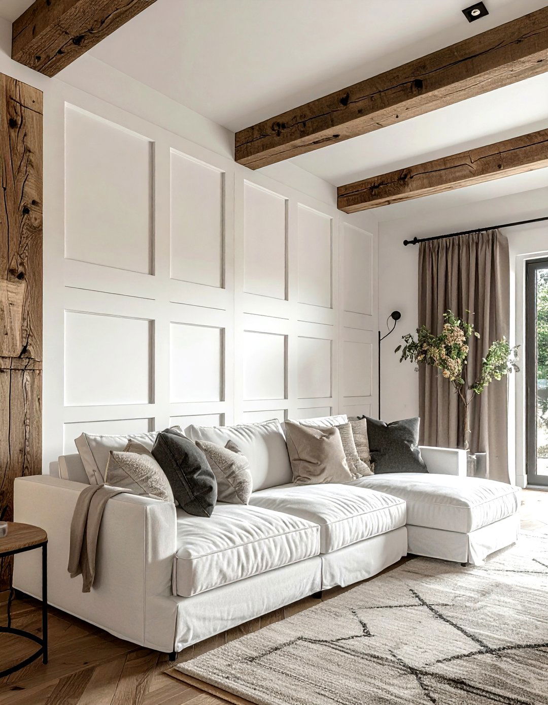 Modern Farmhouse Recessed Paneling - 30 living room recessed panel ideas