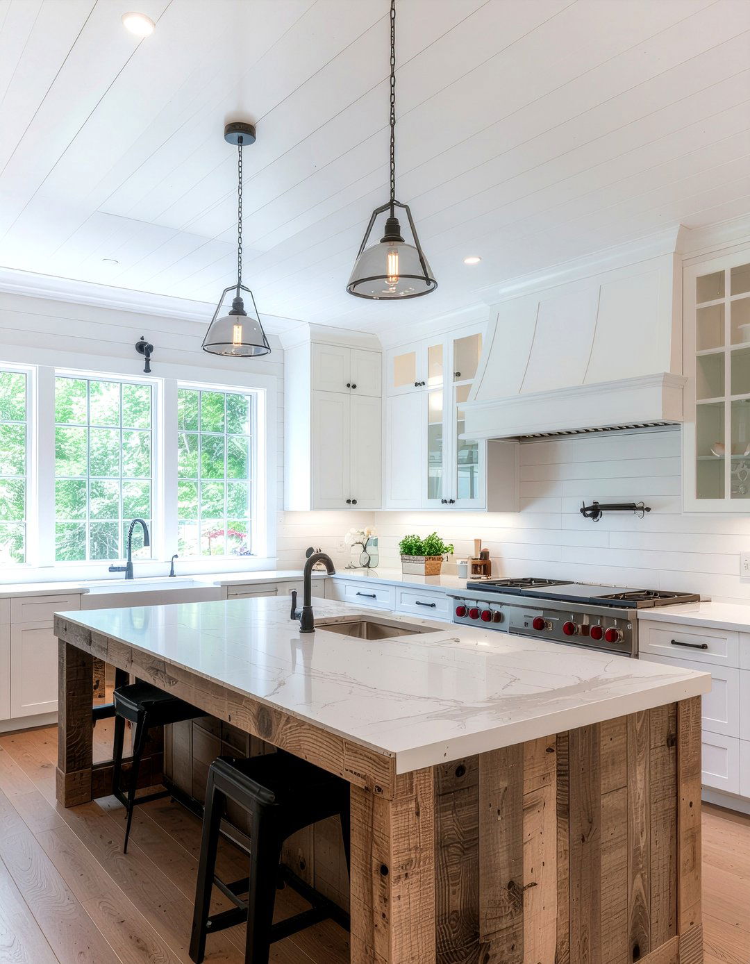 Modern Farmhouse Shiplap Ceiling - 30 kitchen shiplap ceiling ideas