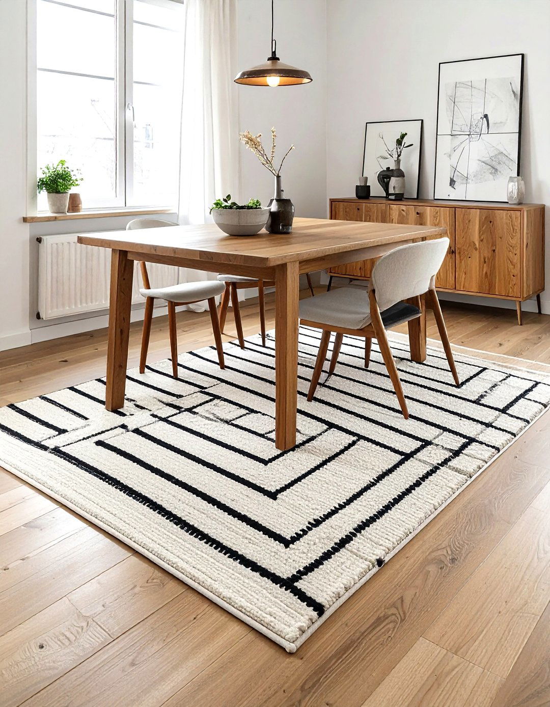 Modern Farmhouse Square Rug - 30 square rug dining room ideas