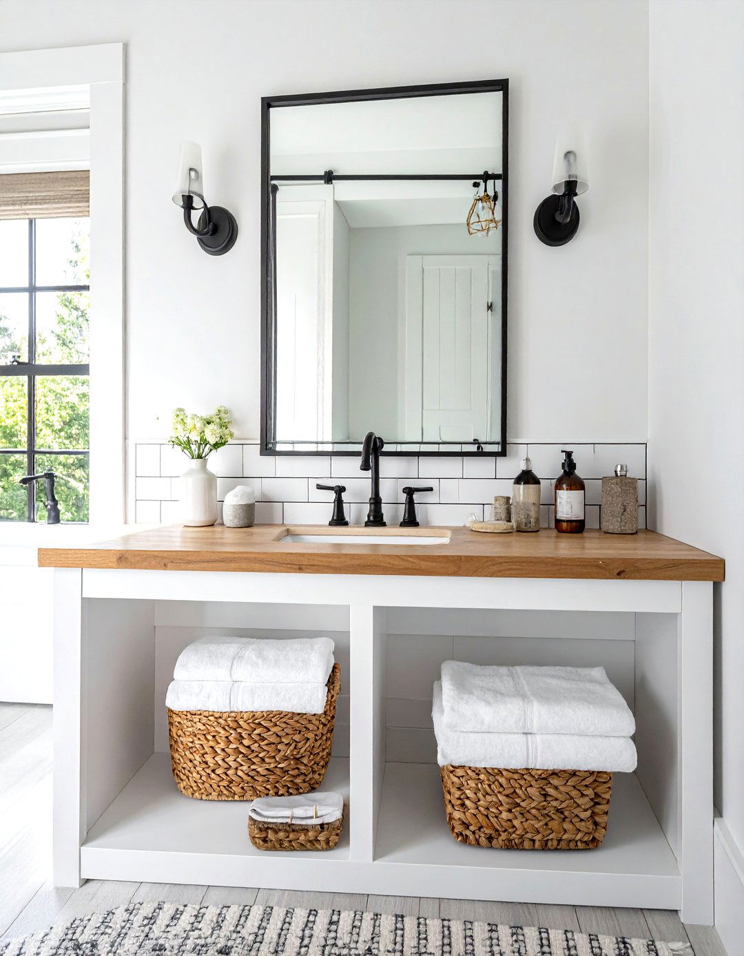 Modern Farmhouse Vanity - 30 bathroom vanity ideas