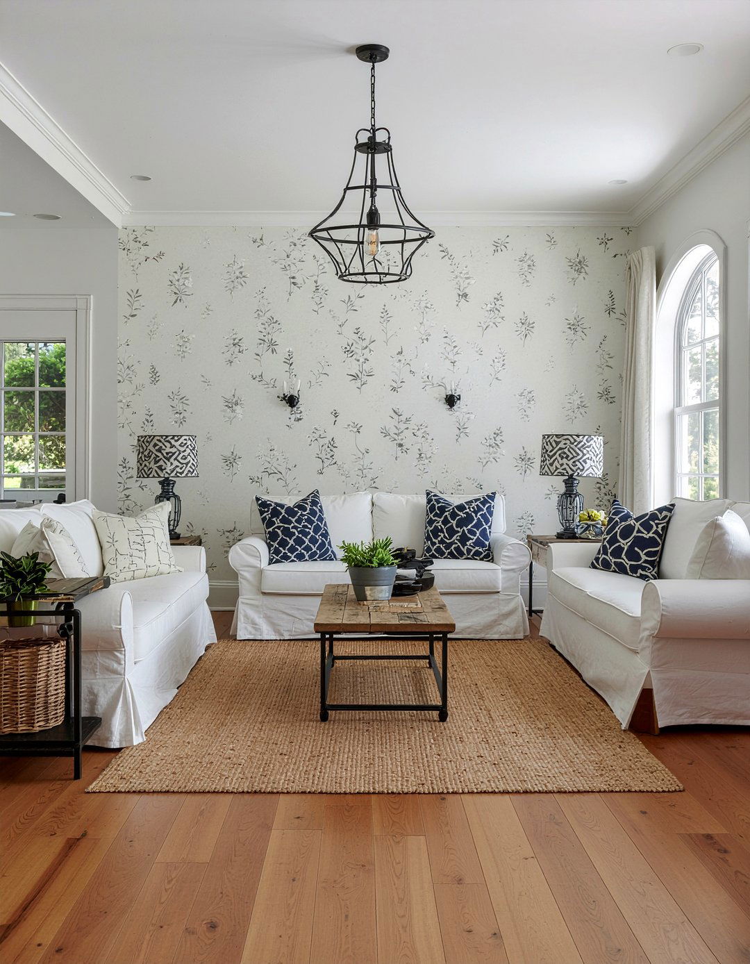 Modern Farmhouse Wallpaper - 30 living room removable wallpapers