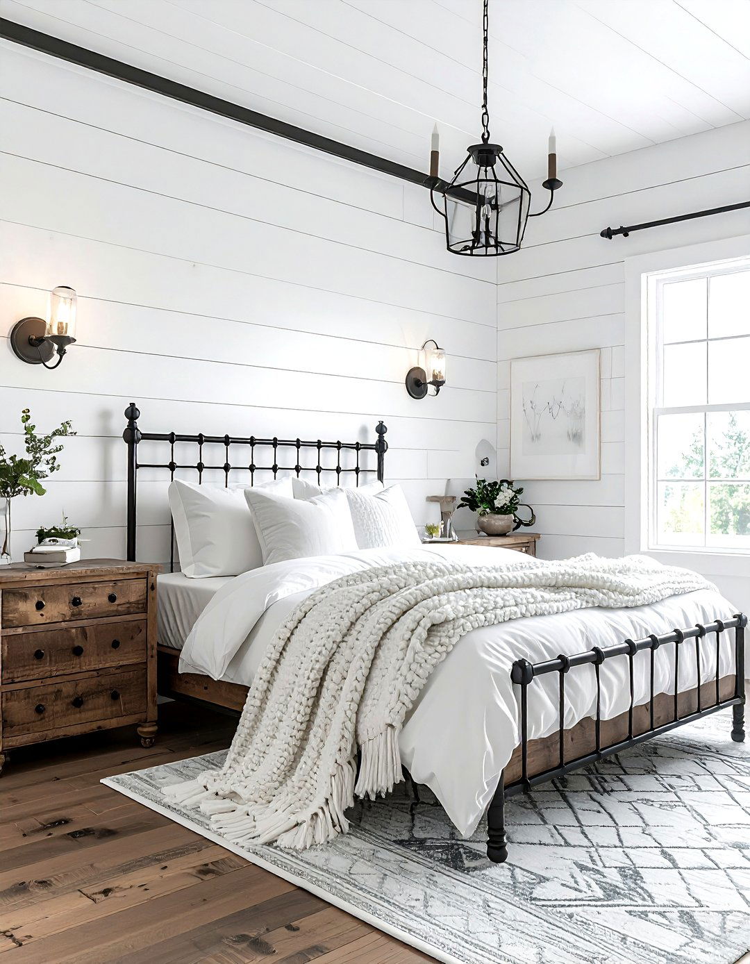 Modern Farmhouse White Bedroom - 30 white bedroom decor ideas