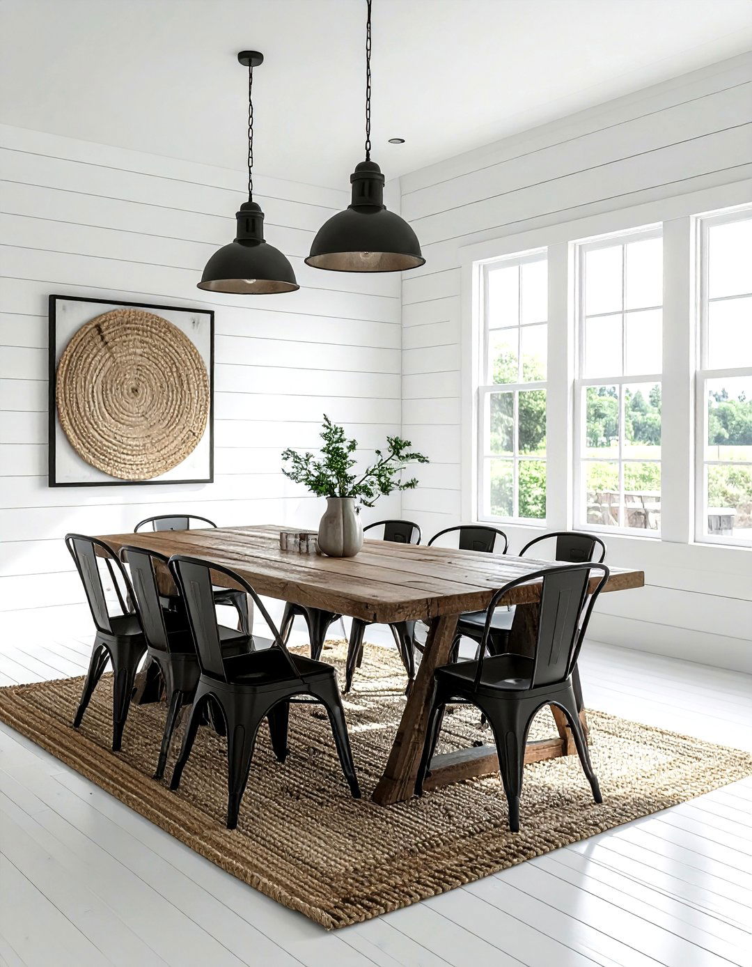 Modern Farmhouse White Dining Room - 30 white dining room decor ideas
