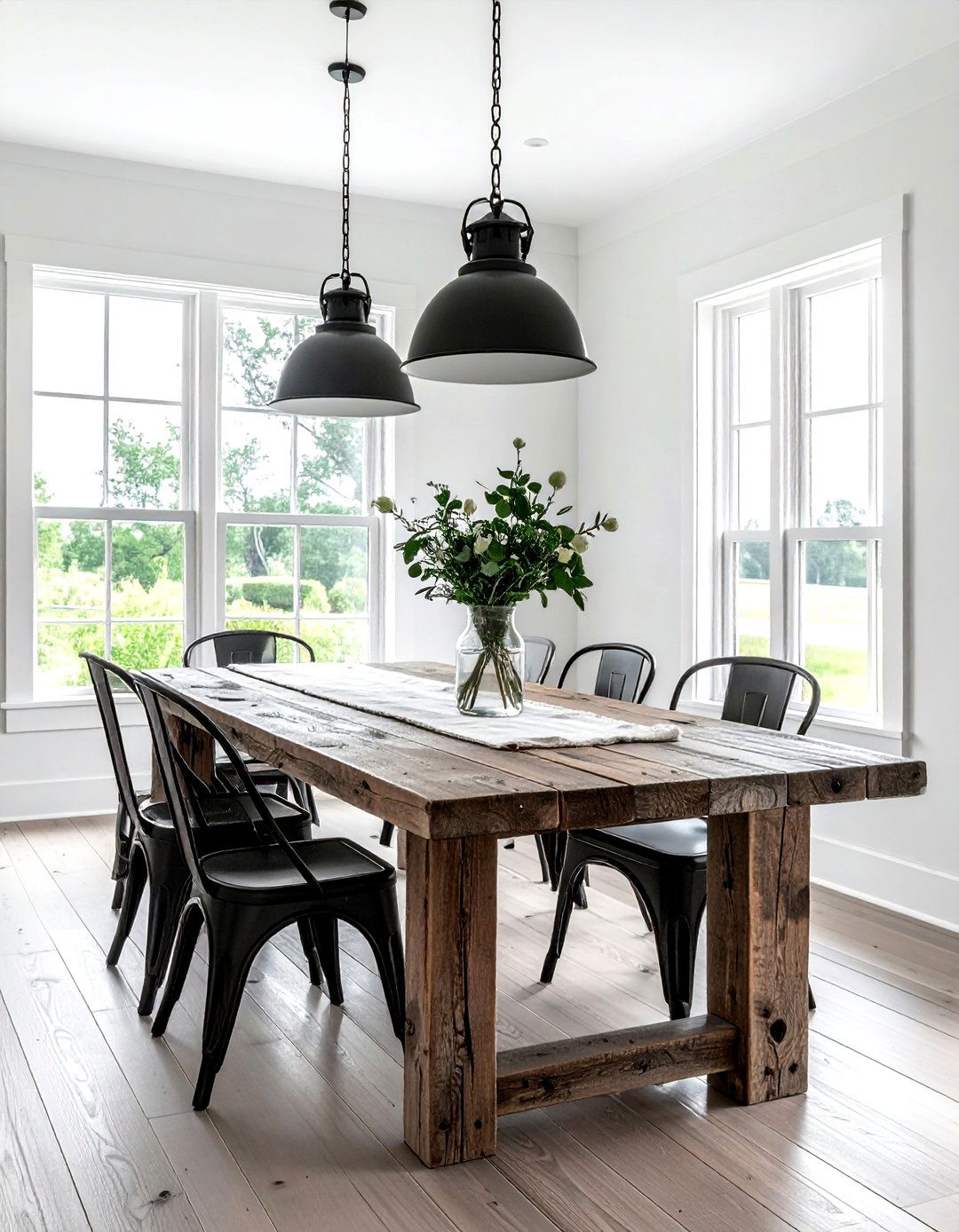 Modern Farmhouse With Vintage Table - 30 inherited dining room ideas