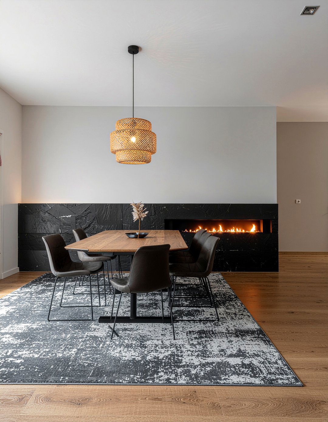 Modern Fireplace Design - 30 dramatic dining room ideas