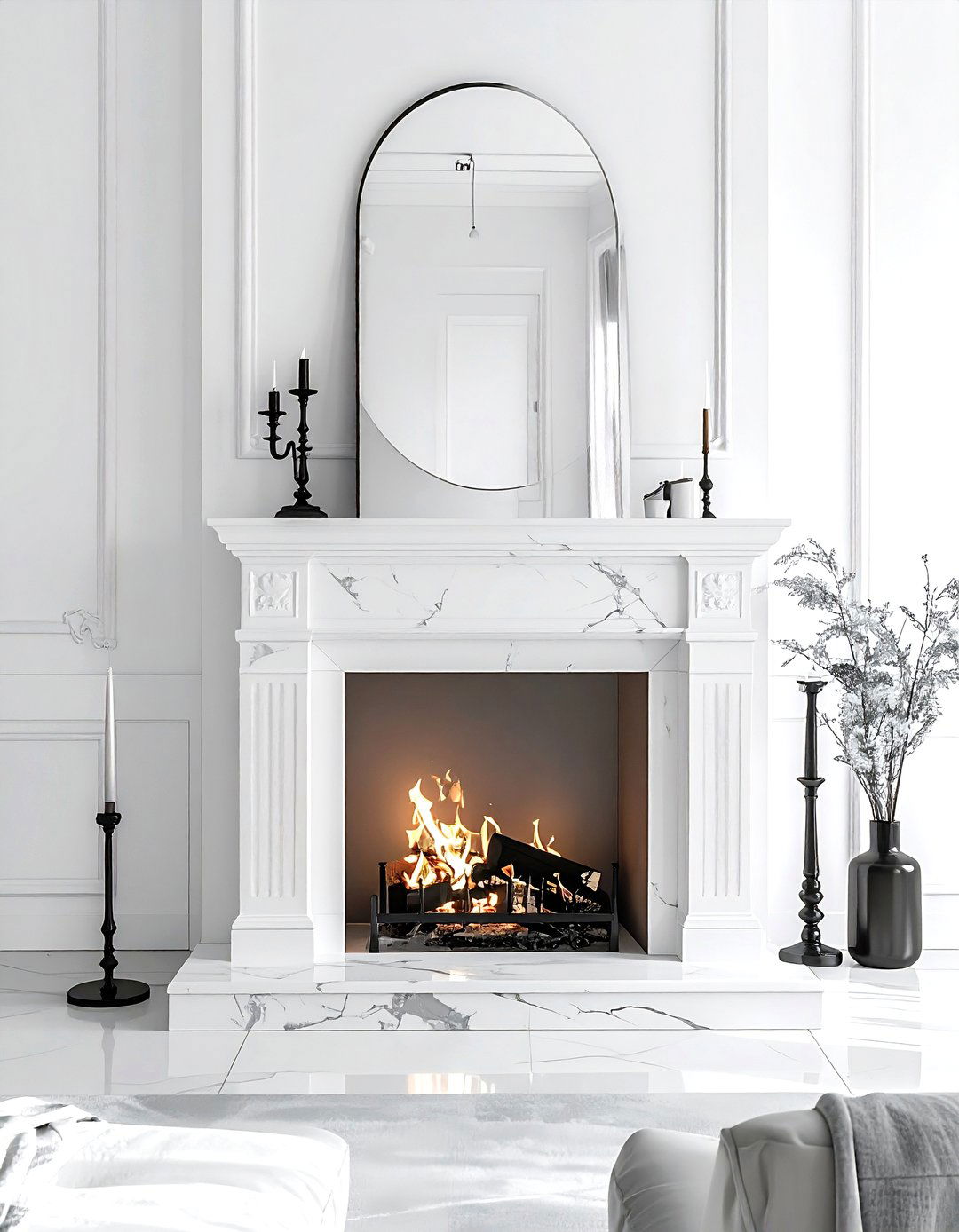 Modern Fireplace Mantle - 30 show home decor ideas