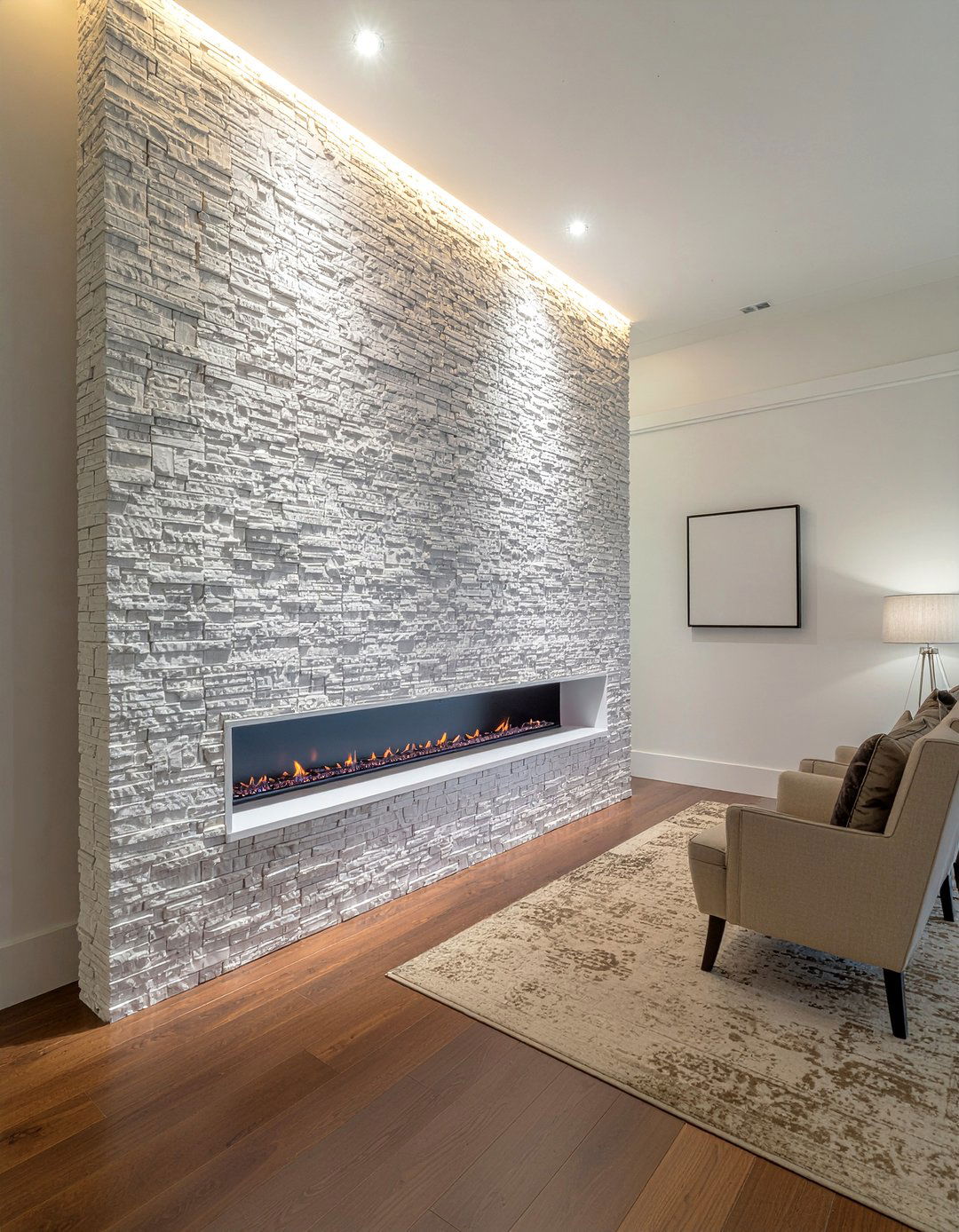 Modern Fireplace Wall - 30 large living room ideas