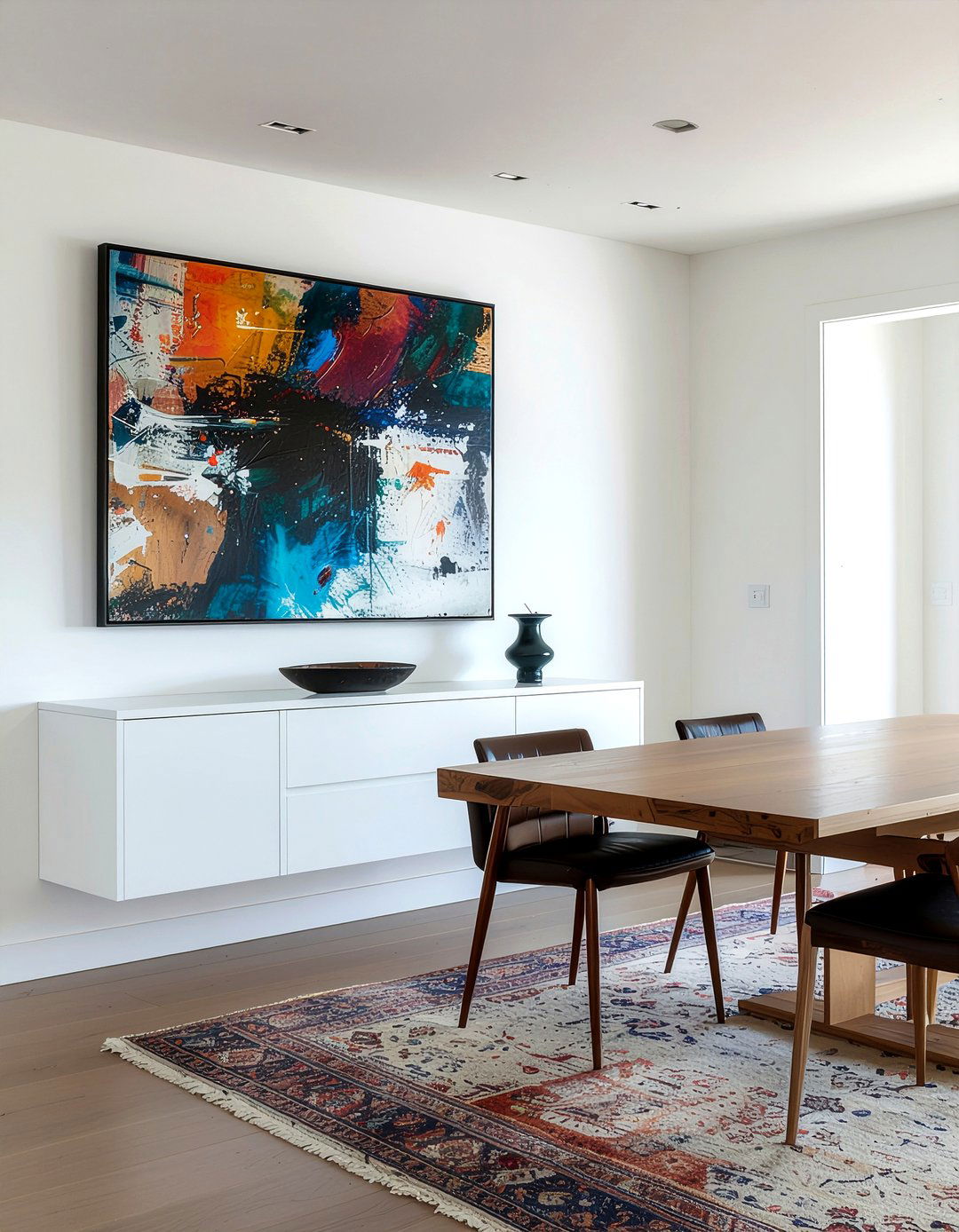 Modern Floating Cabinet - 30 kitchen buffet ideas