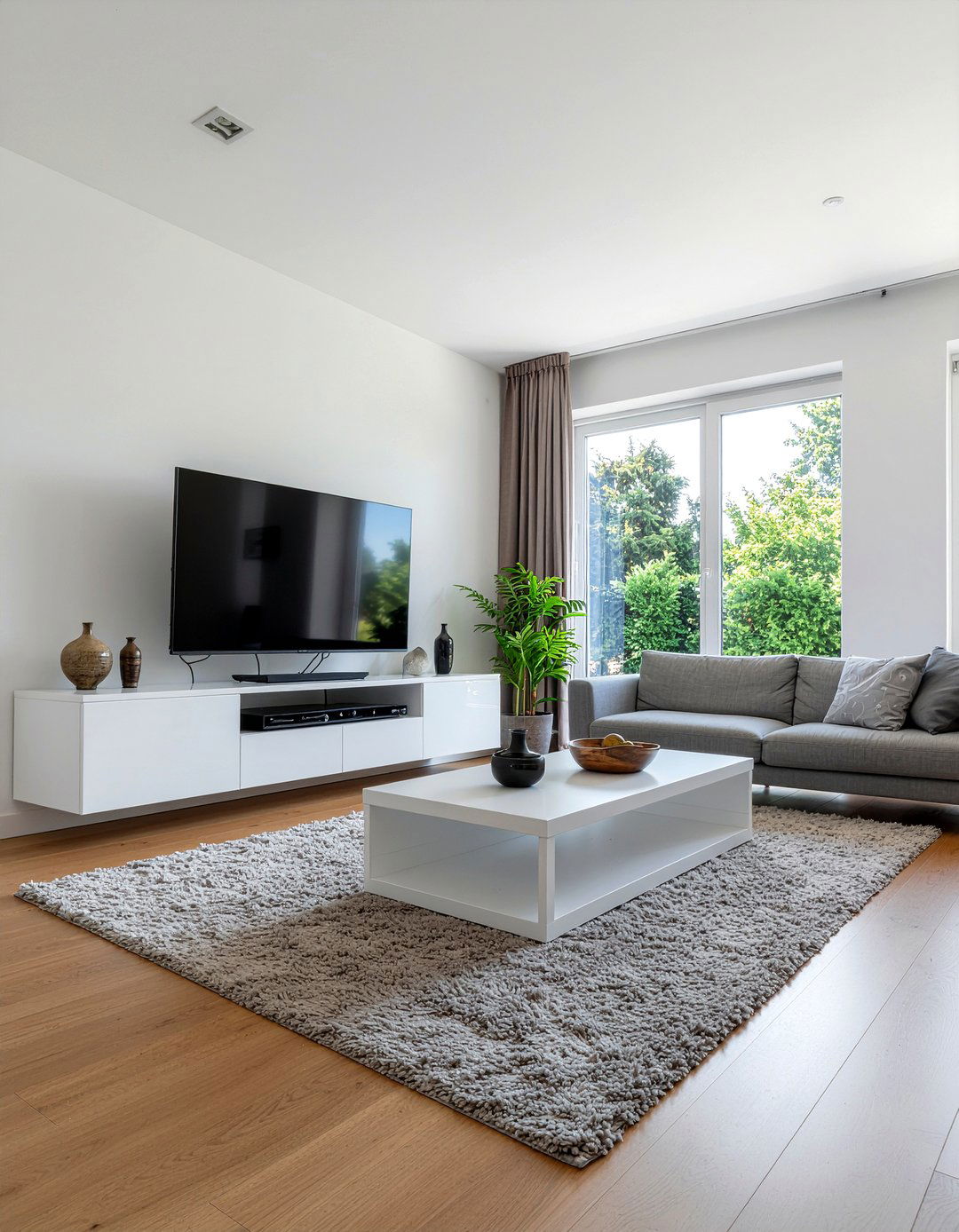 Modern Floating TV Stand - 30 living room entertainment center ideas