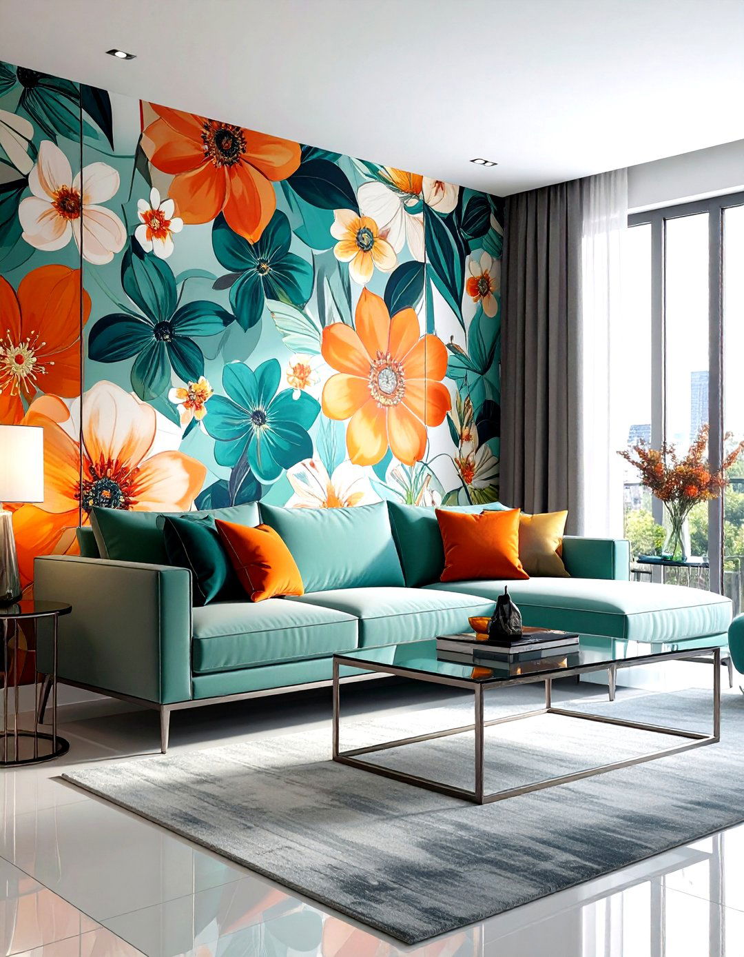 Modern Floral Wallpaper - 30 living room floral wallpapers