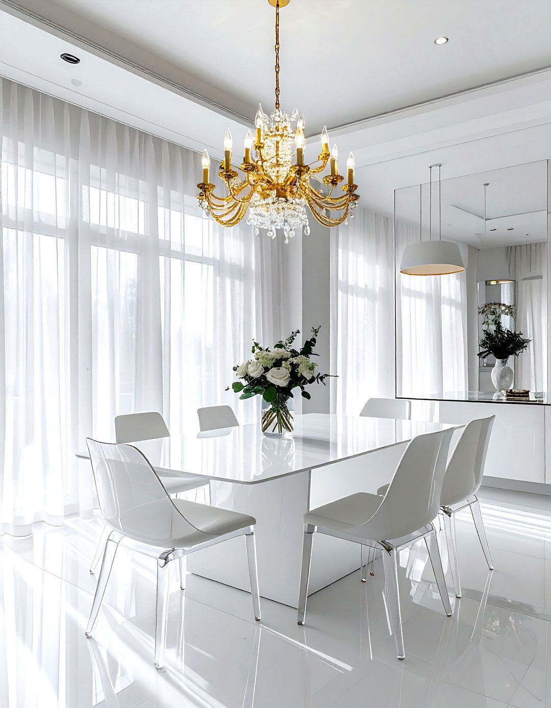 Modern Glam Dining Room - 30 glam dining room ideas