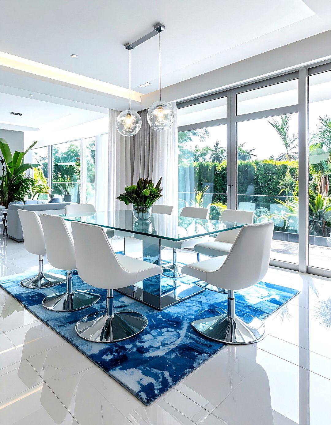 Modern Glass Dining Room - 30 comfortable dining room ideas