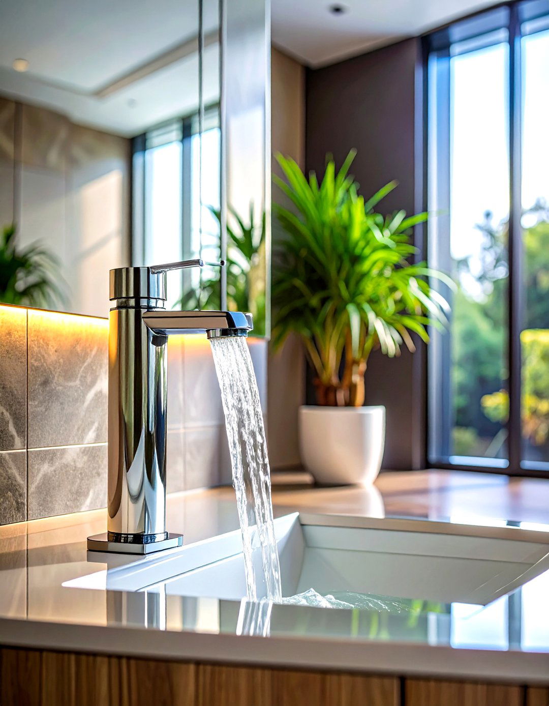 Modern Glass Faucet - 30 touchless faucet ideas