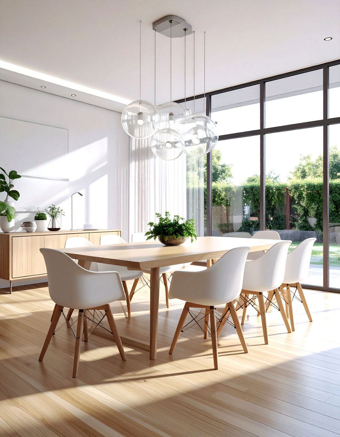 Modern Glass Globe Cluster - 30 cluster pendant dining room ideas