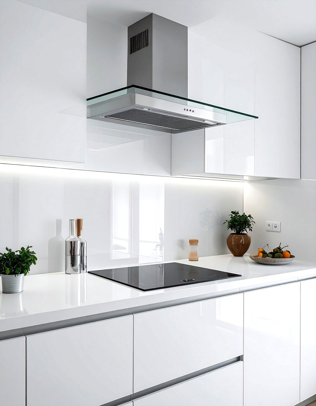 Modern Glass Hood - 30 vent hood kitchen ideas