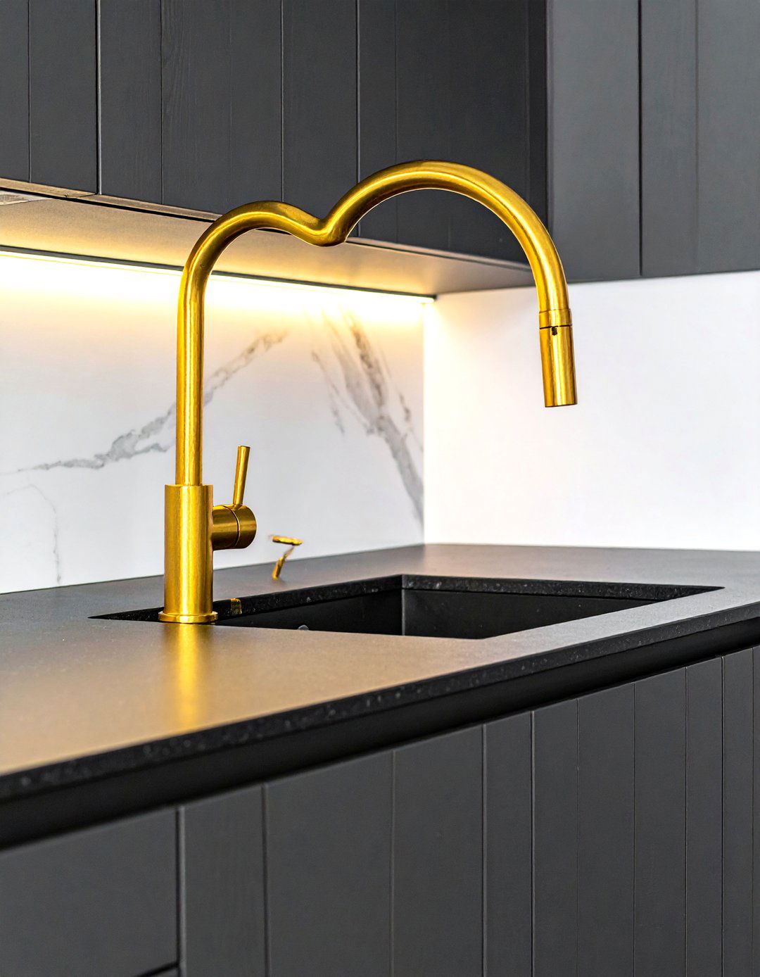 Modern Gold Brass Faucet - 30 brass faucet ideas