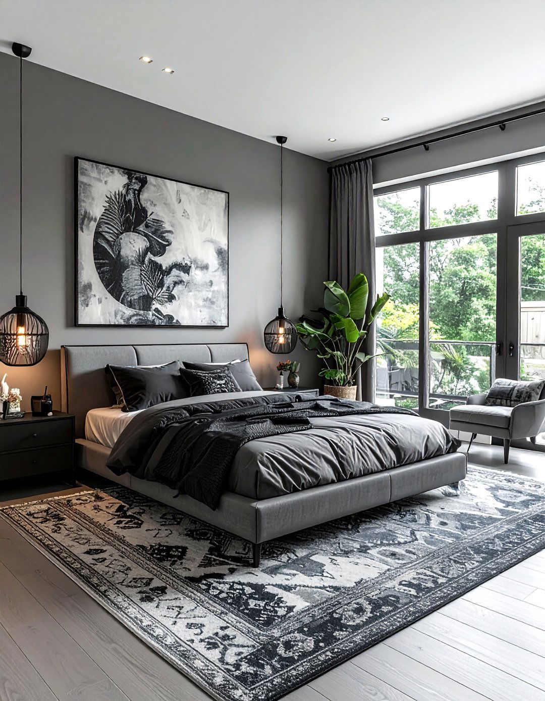 Modern Gray Bohemian Bedroom - 30 bohemian gray bedroom ideas