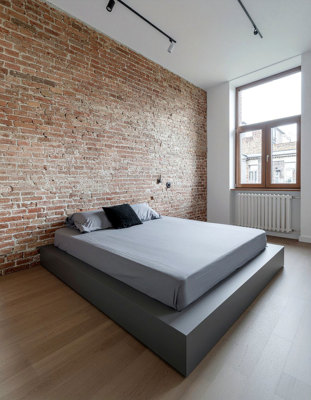 Modern Gray Platform Bed - 30 bedroom gray furniture ideas