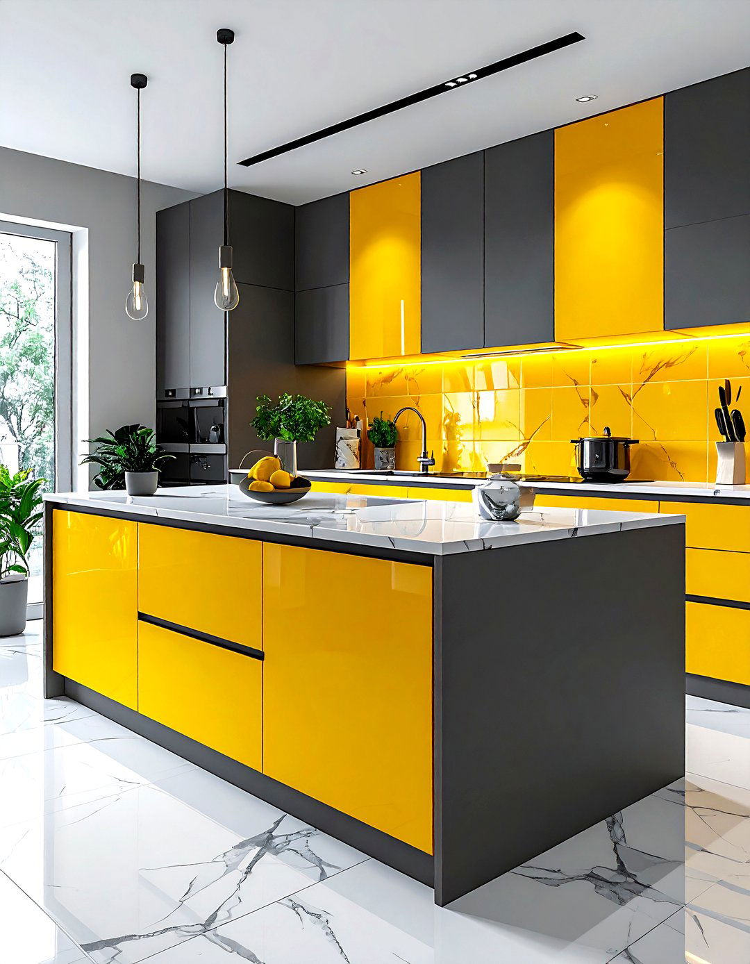 Modern Gray Yellow Kitchen - 30 gray yellow kitchen ideas