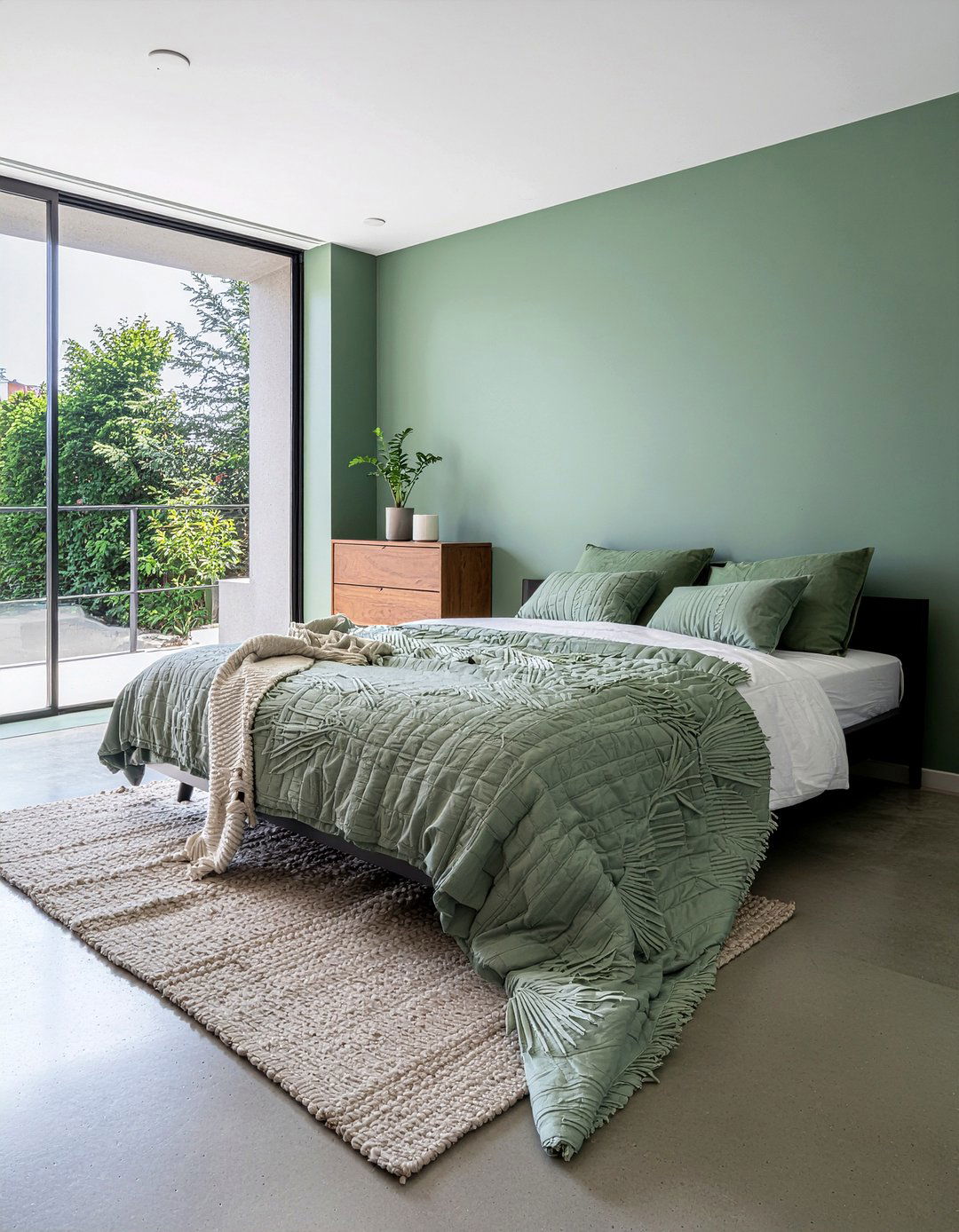Modern Green Bedroom - 30 green bedroom ideas