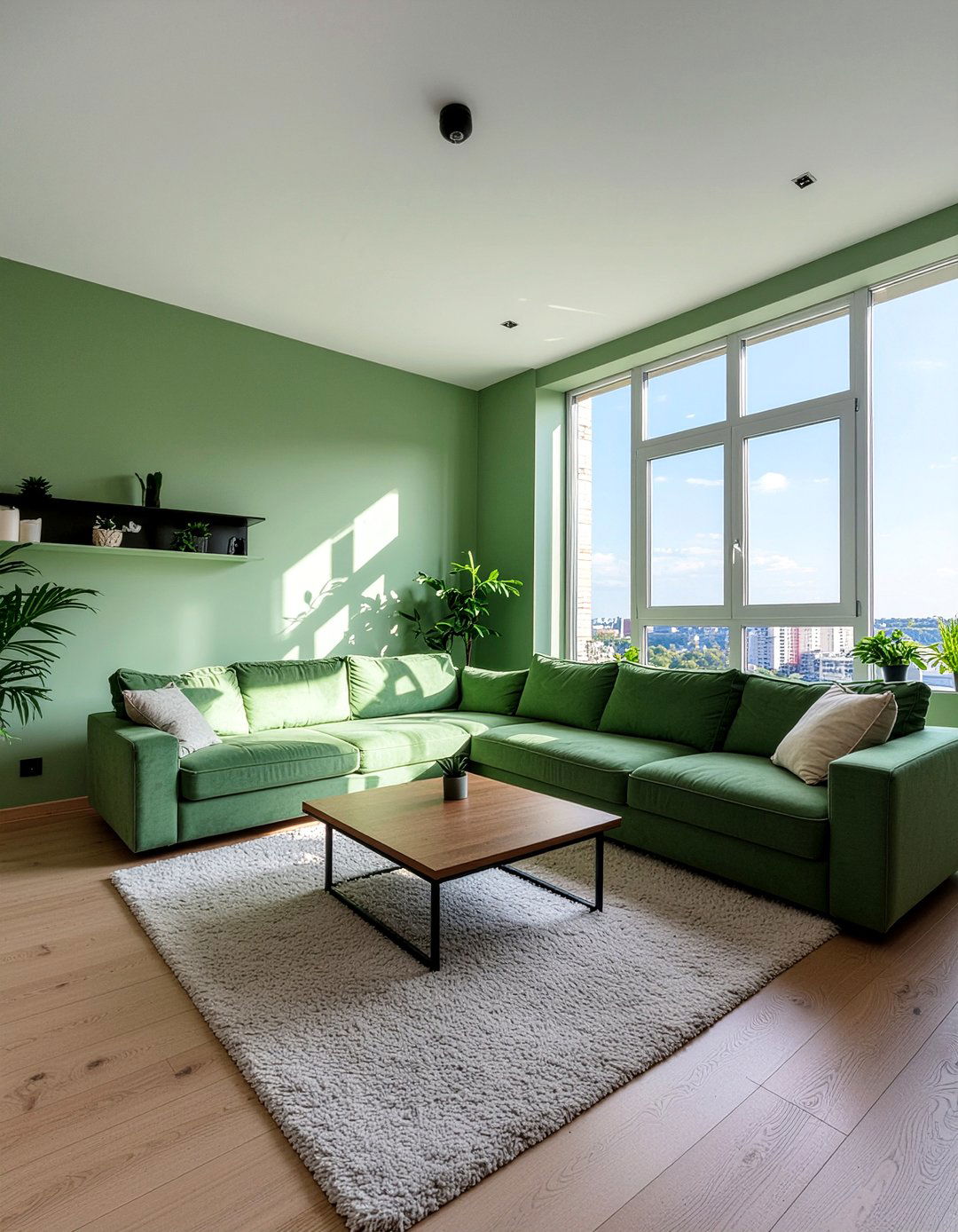 Modern Green Living Room - 30 green living room ideas