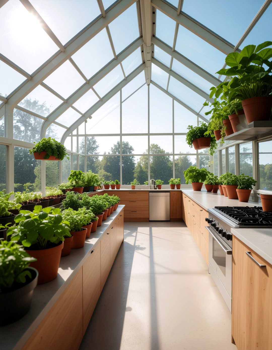 Modern Greenhouse Kitchen - 30 light-filled kitchen ideas