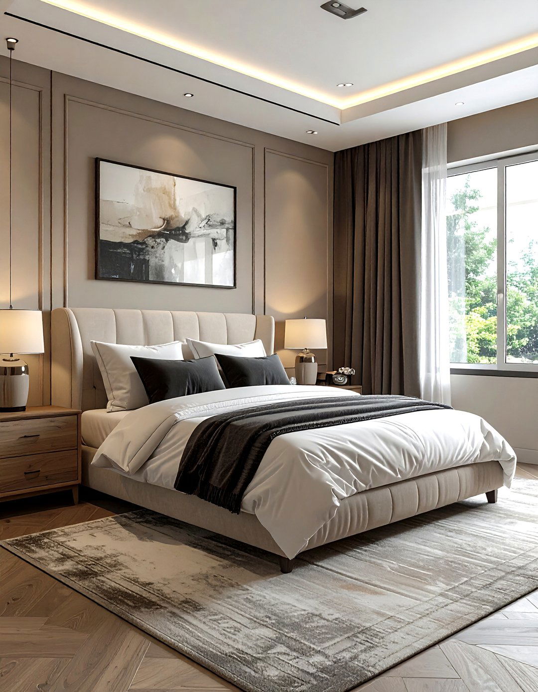 Modern Greige Bedroom - 30 neutral color scheme ideas