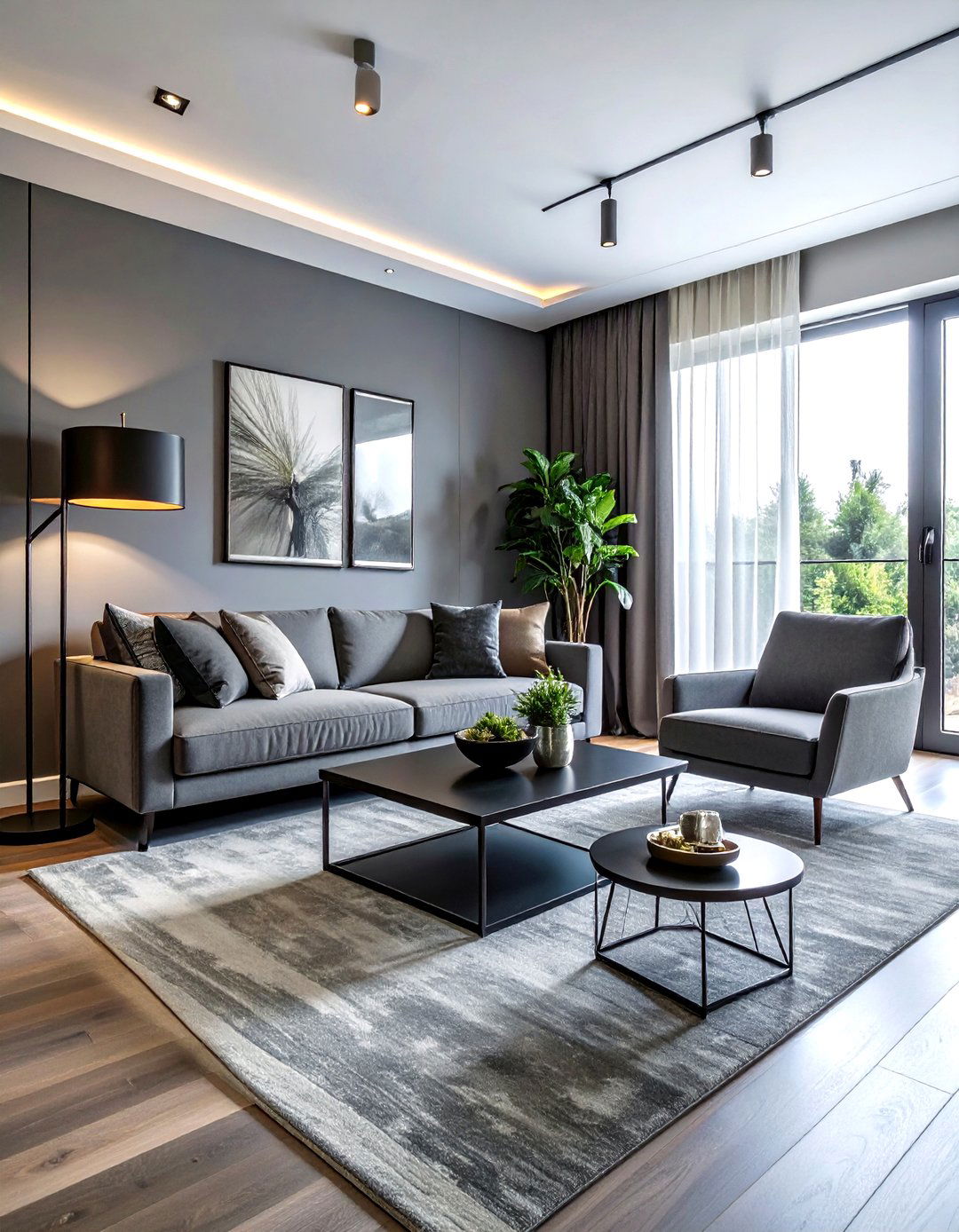 Modern Grey Decor - 30 scandinavian grey living room ideas