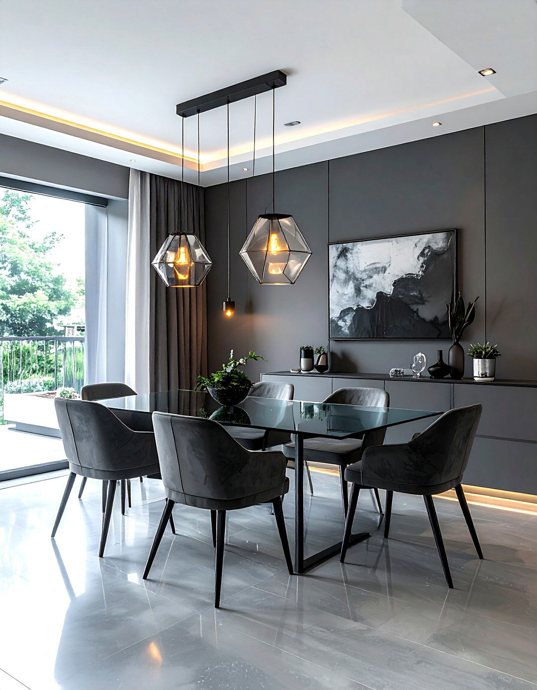 Modern Grey Dining Room - 30 grey dining room design ideas