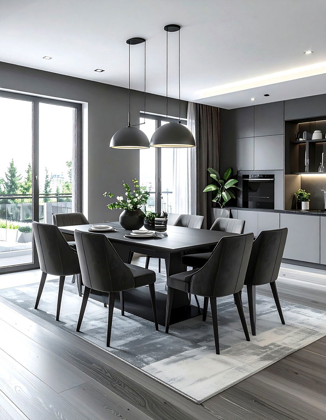 Modern Grey Dining Room - 30 grey dining room decor ideas