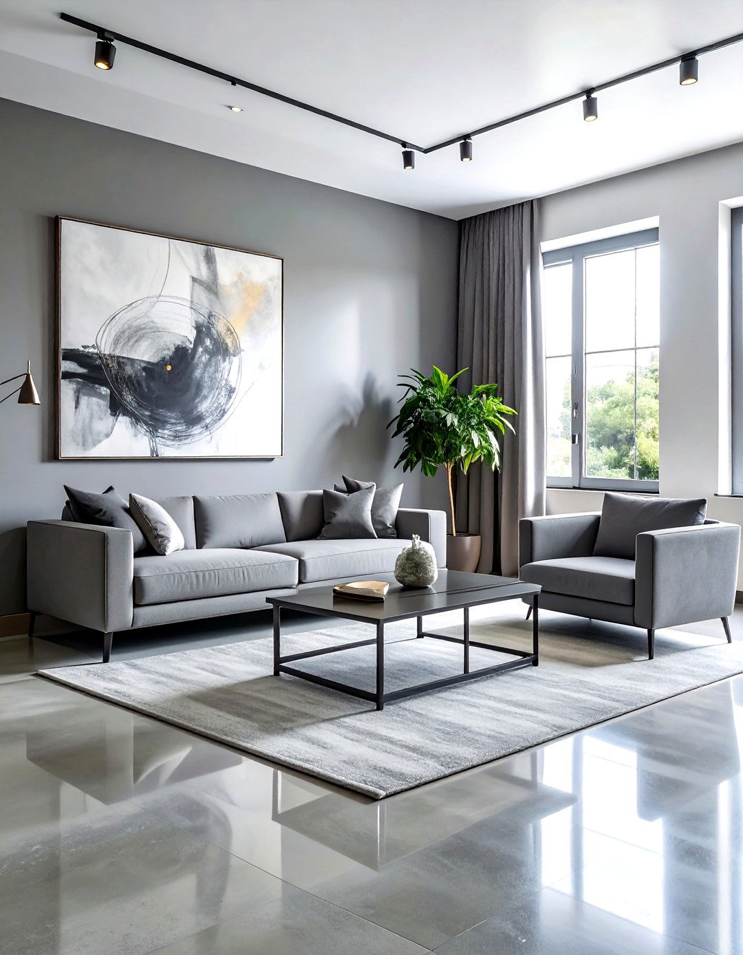 Modern Grey Living Room - 30 grey living room ideas