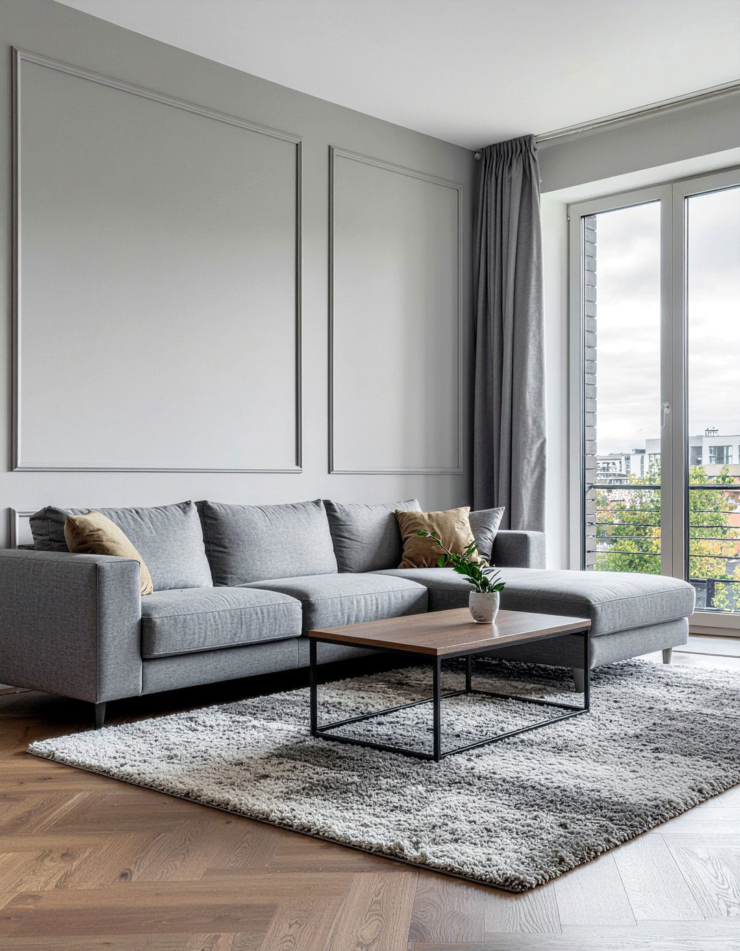 Modern Grey Sectional Cover - 30 living room washable slipcover ideas