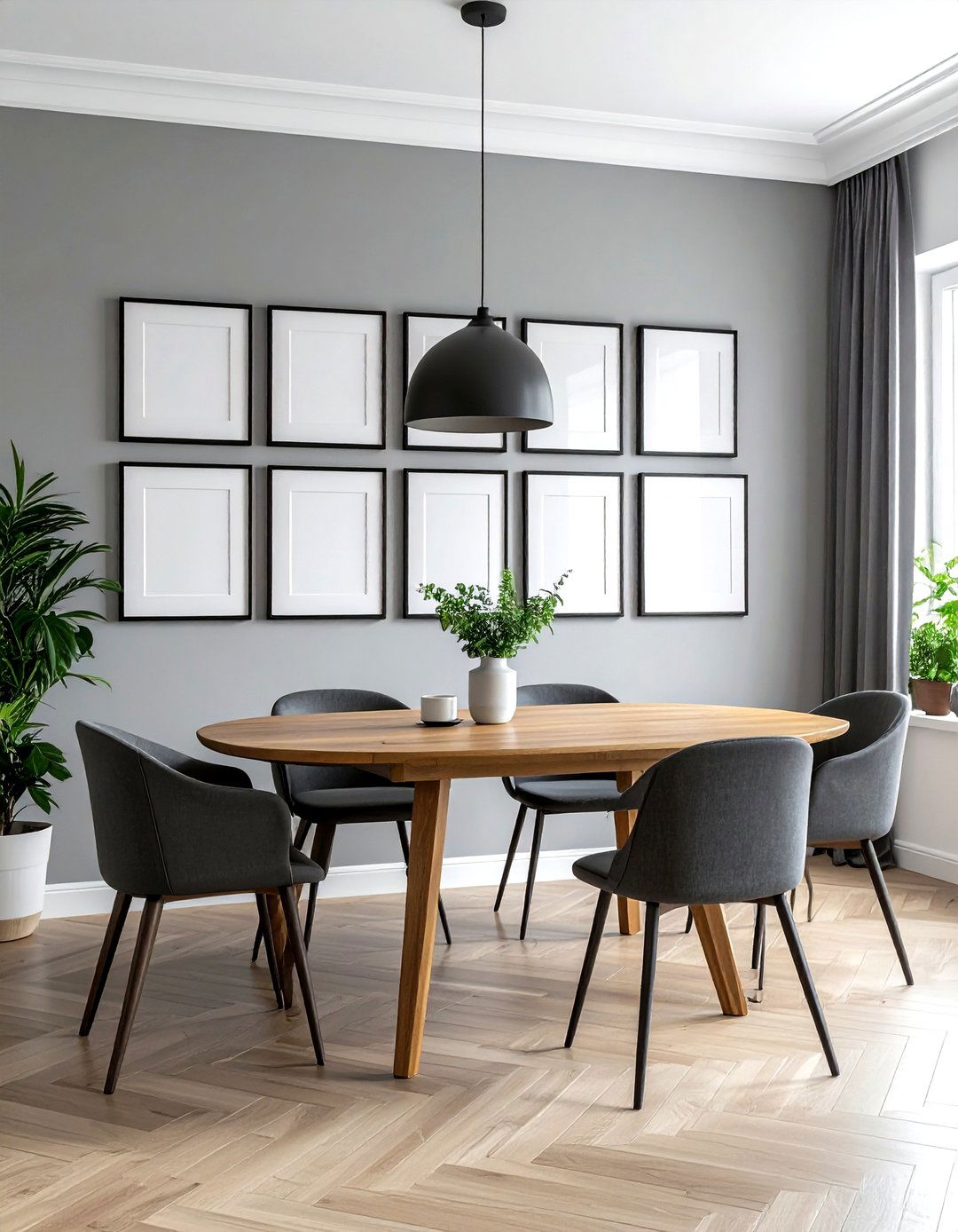 Modern Grid Gallery Wall - 30 frame wall ideas