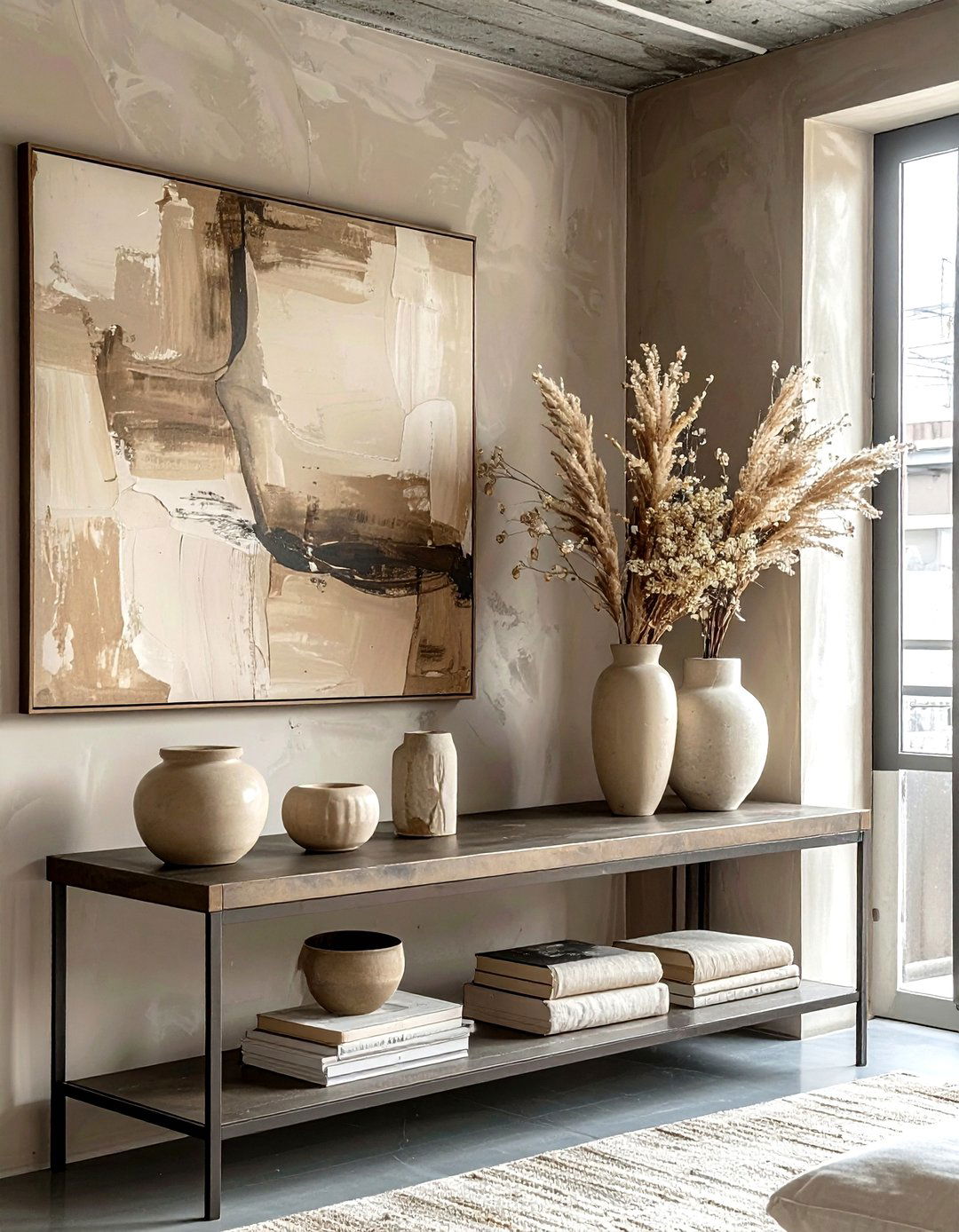 Modern Industrial Beige Decor - 30 industrial beige living room ideas