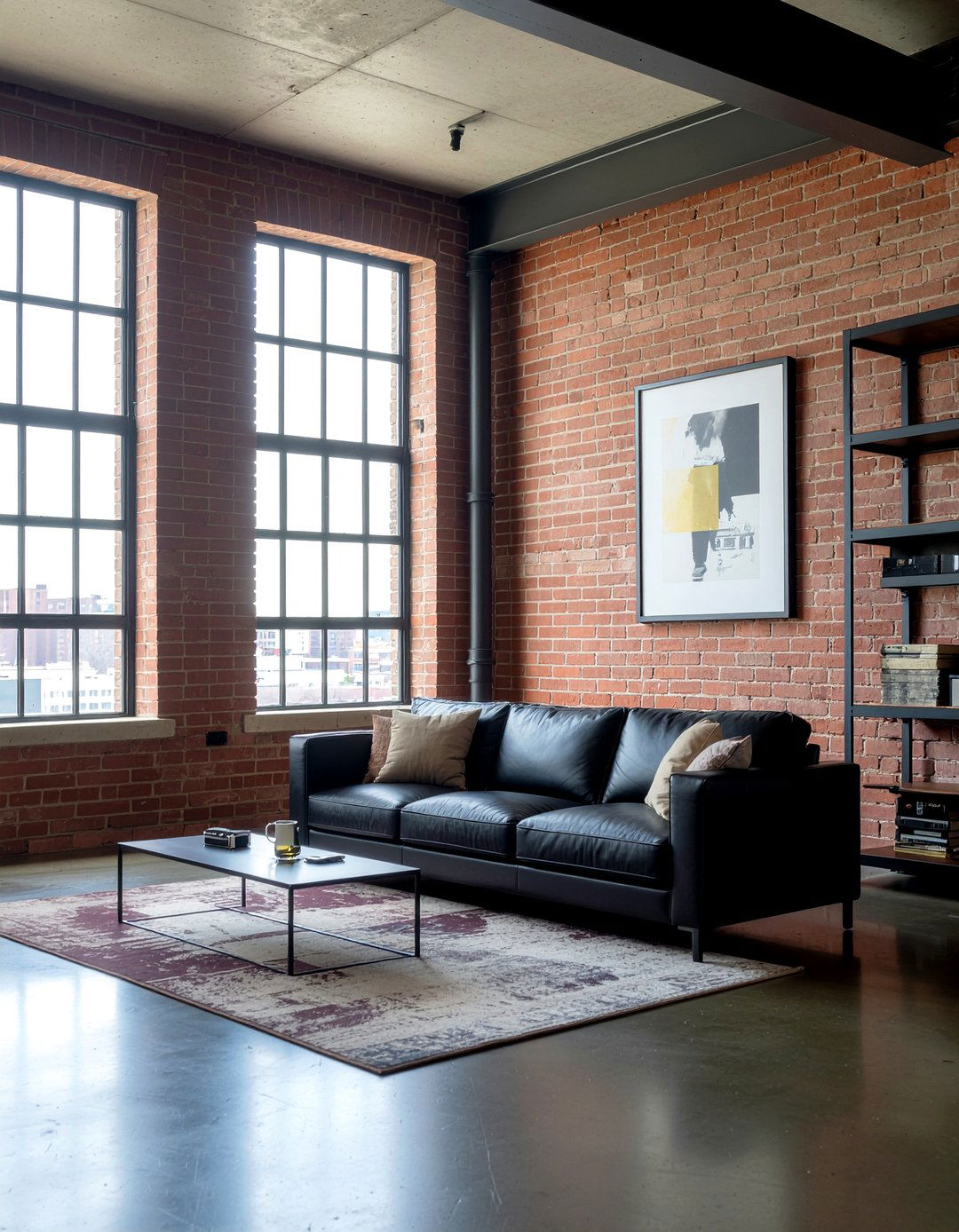 Modern Industrial Living Room - 30 narrow living room ideas